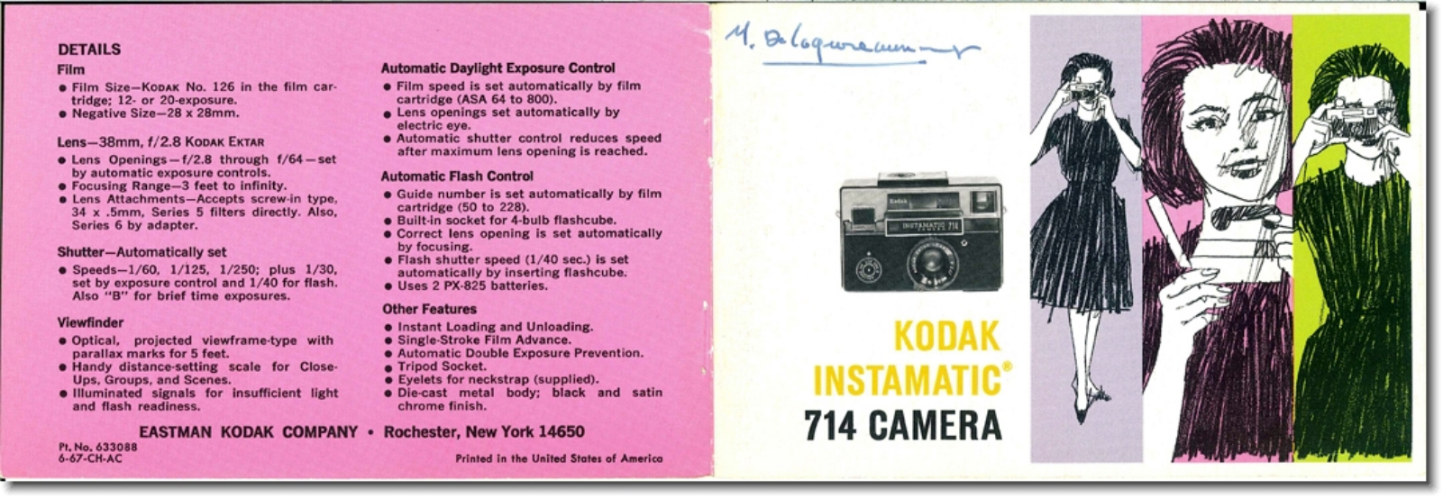 Kodak Instamatic 714 Instruction Manual