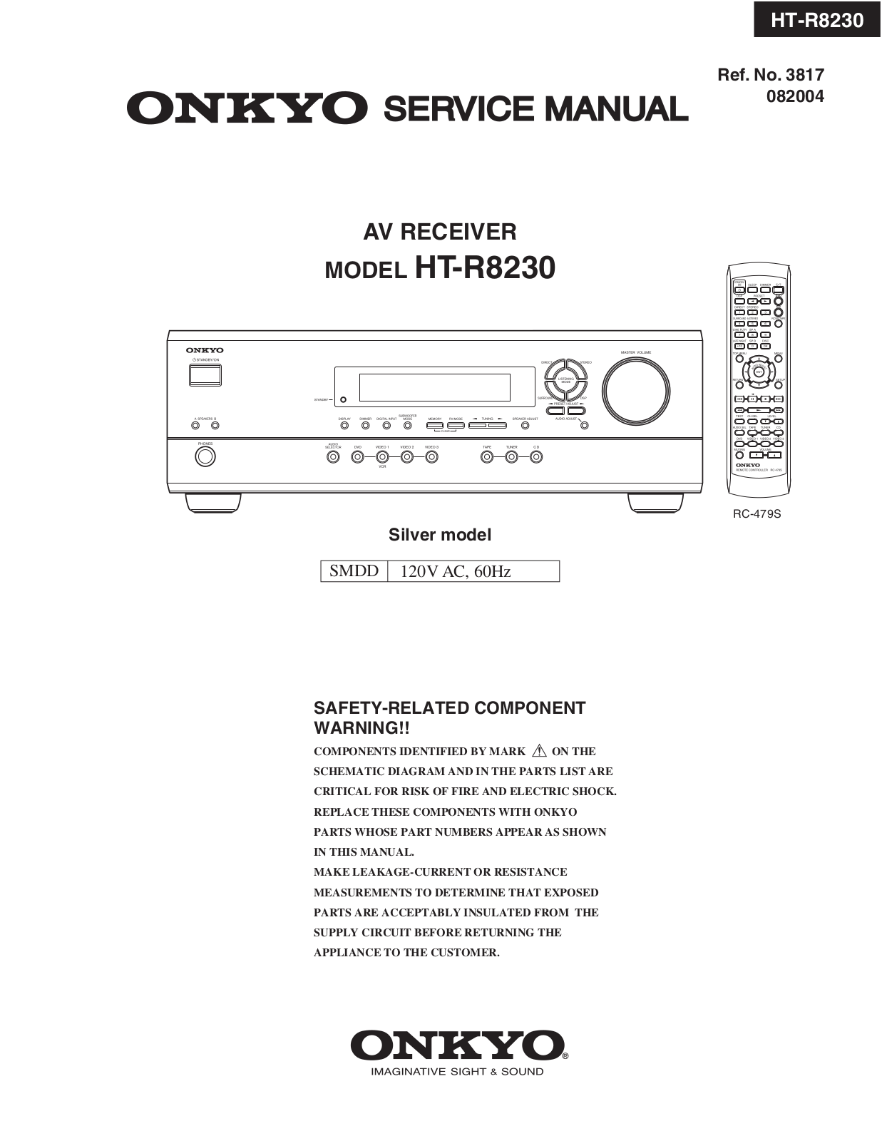 Onkyo HTR-8230 Service Manual