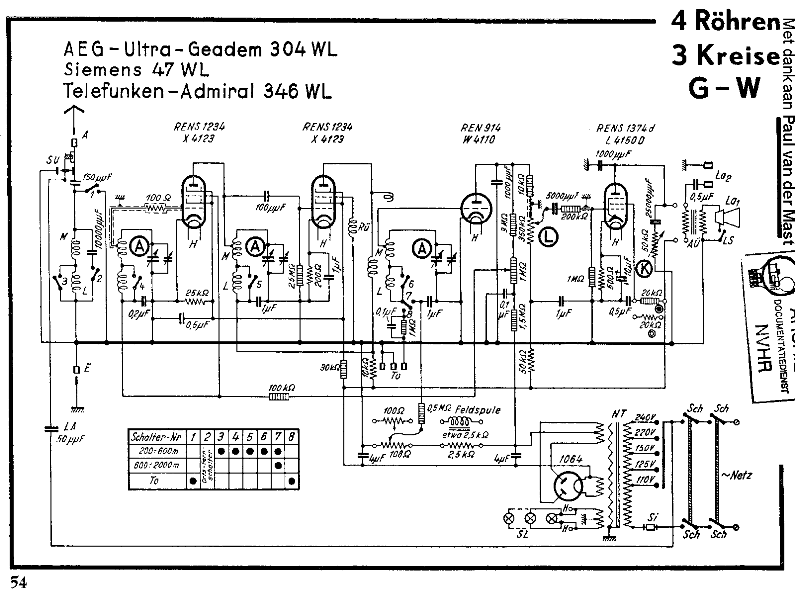 AEG 304wl schematic
