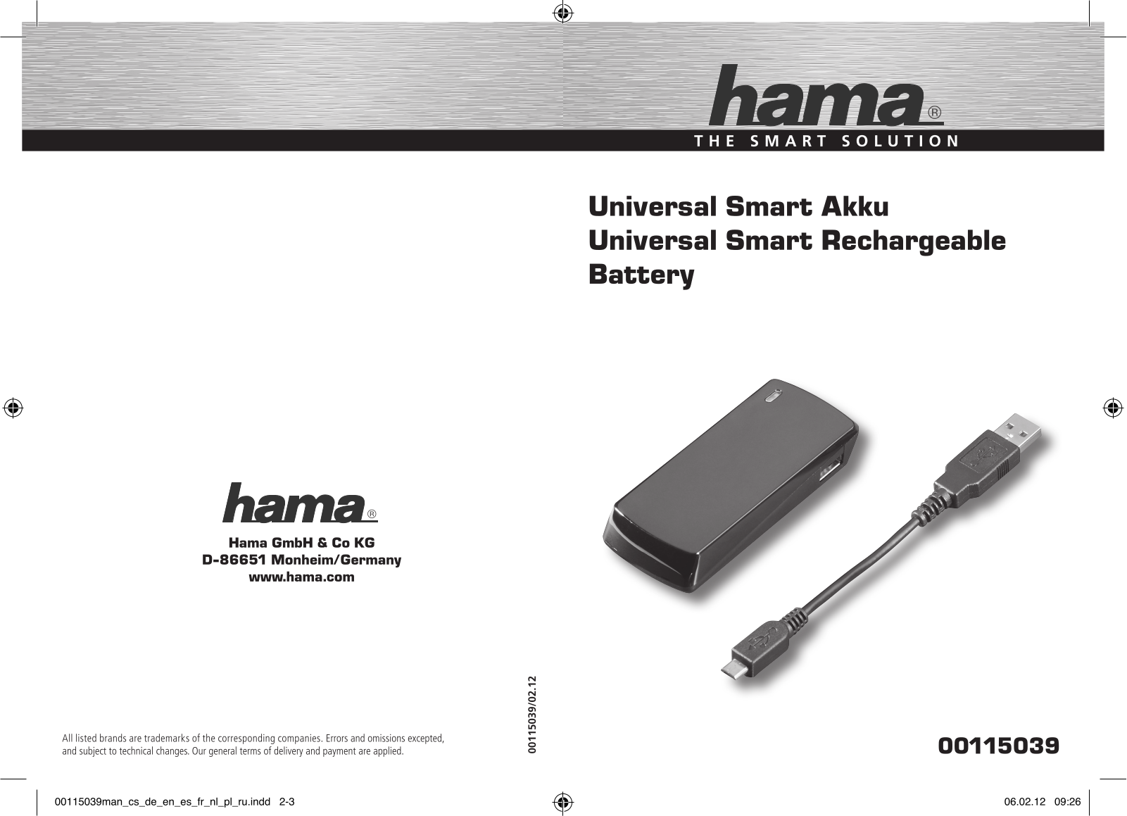 Hama 115039 User manual