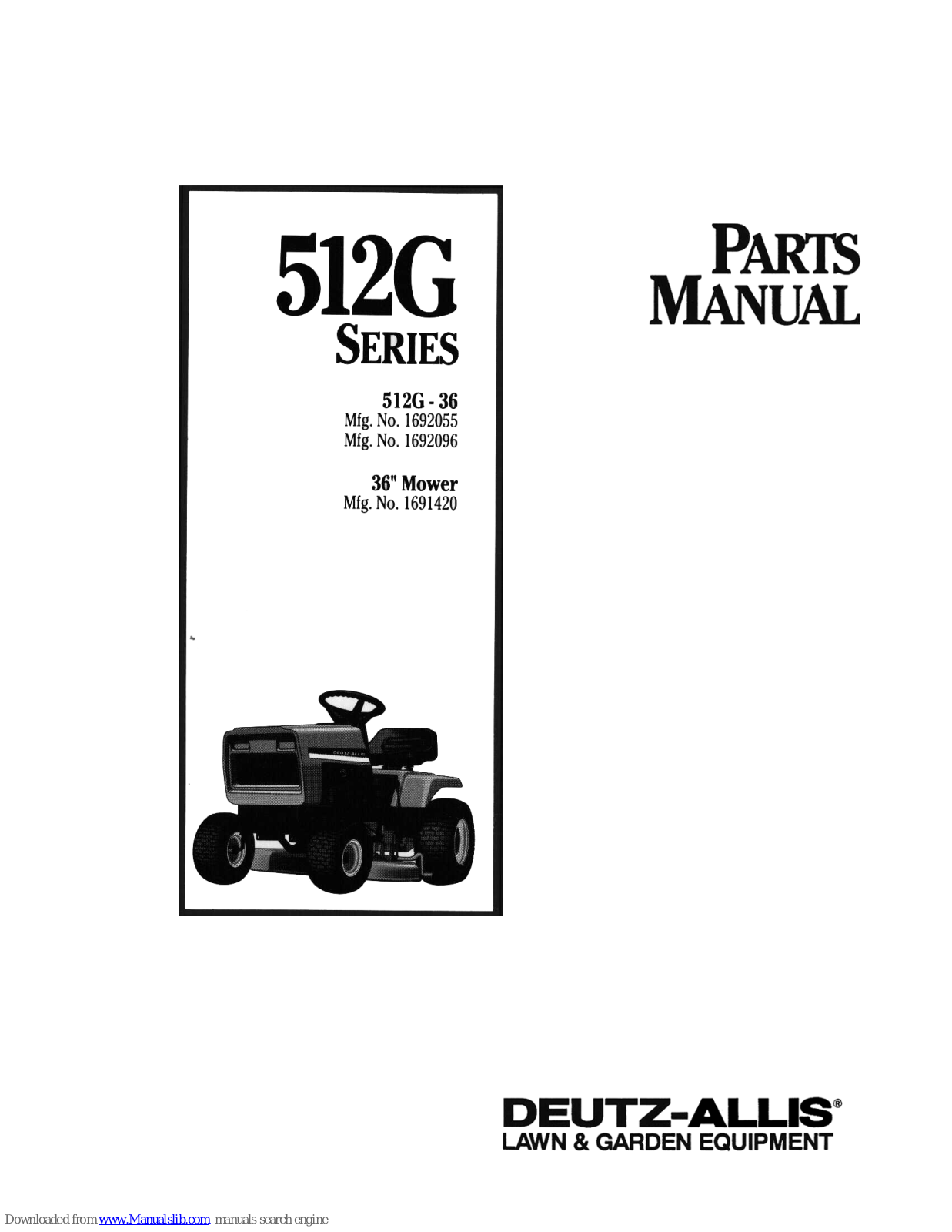 Simplicity 1692055, 512G-36 Parts Manual