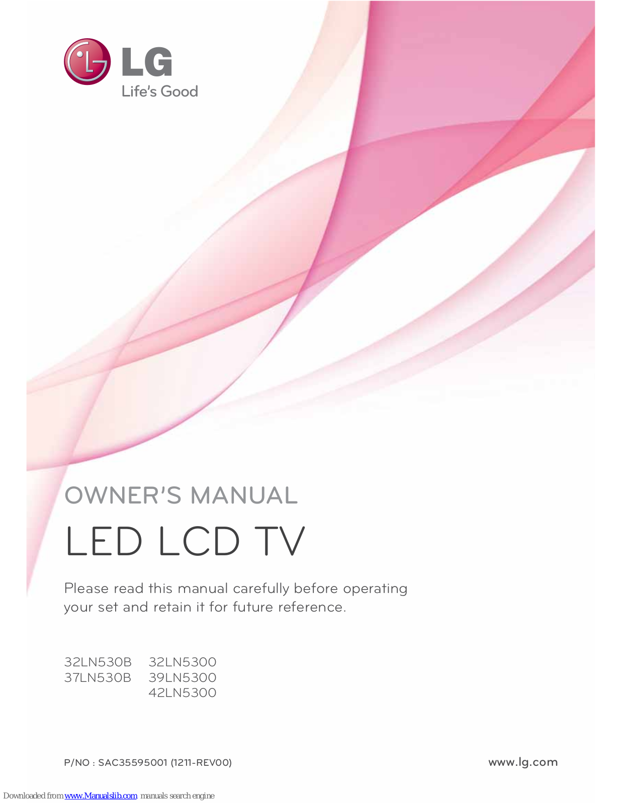 LG 37LN530B, 39LN5300, 42N5300 Owner's Manual