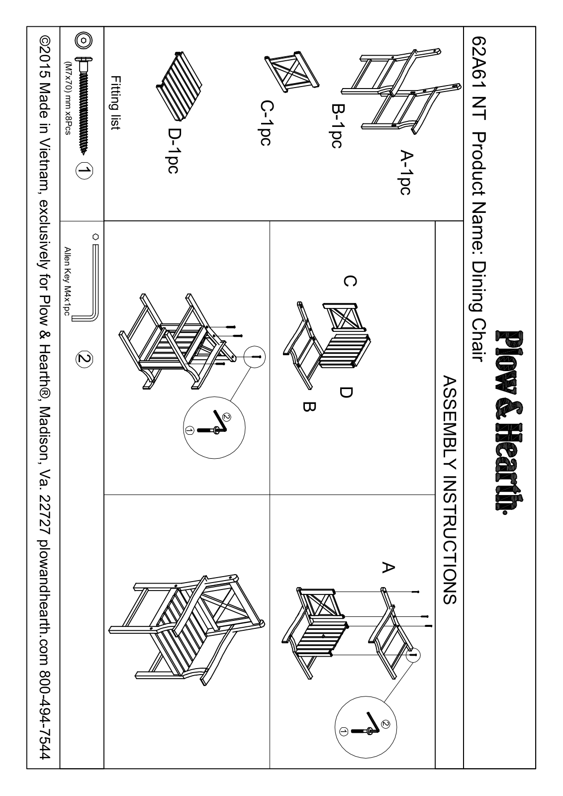Plow & Hearth PLHE3249 Installation & Assembly - ManualMachine.com