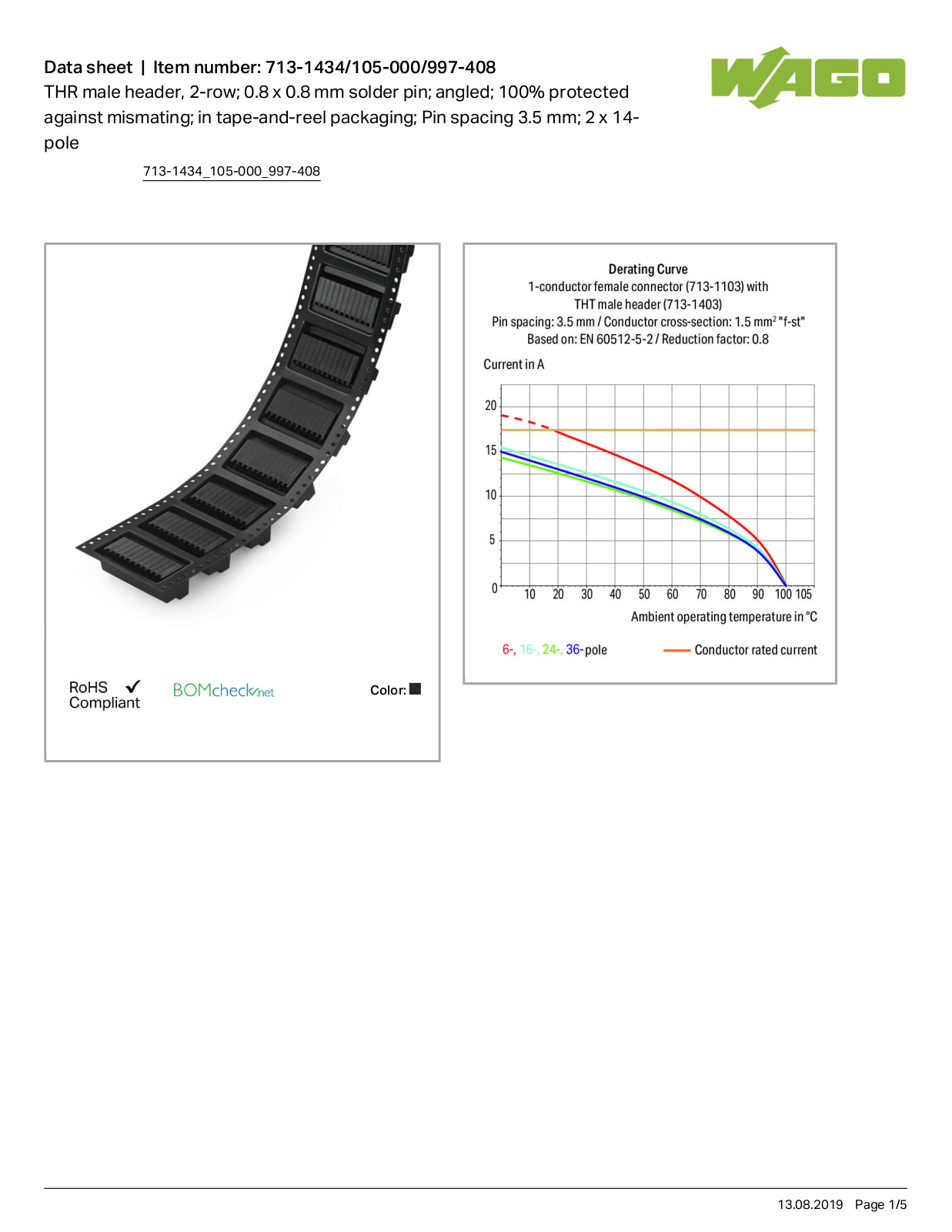 Wago 713-1434/105-000/997-408 Data Sheet