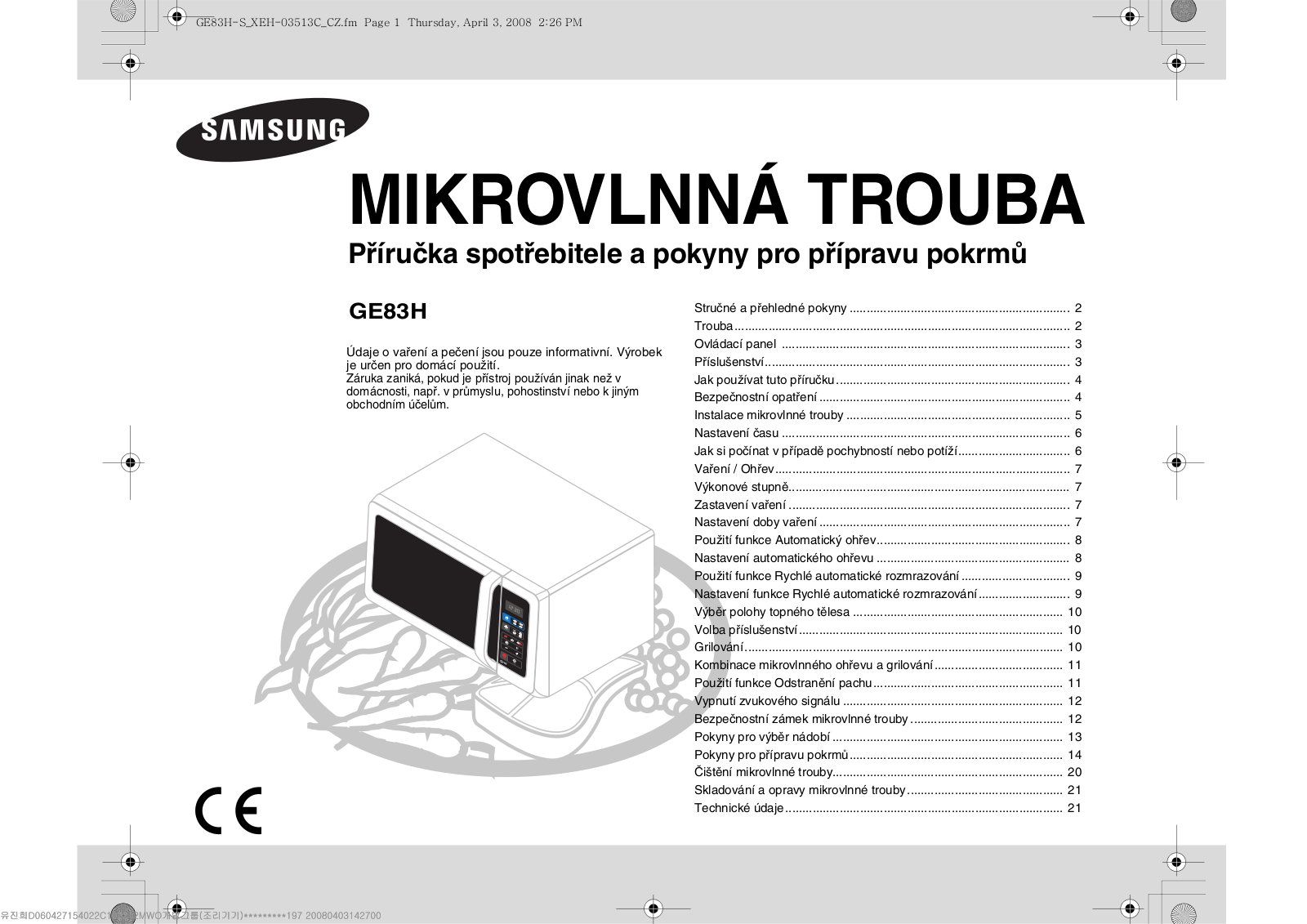 Samsung GE83H-S User Manual