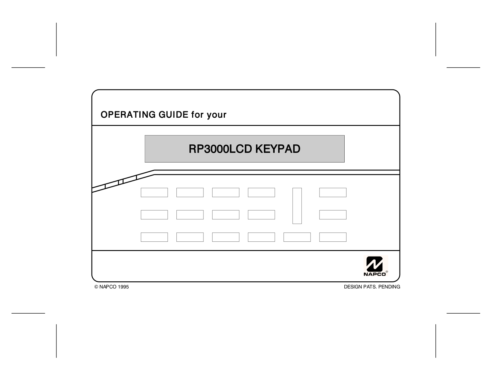 Napco RP3000LCD operating Manual