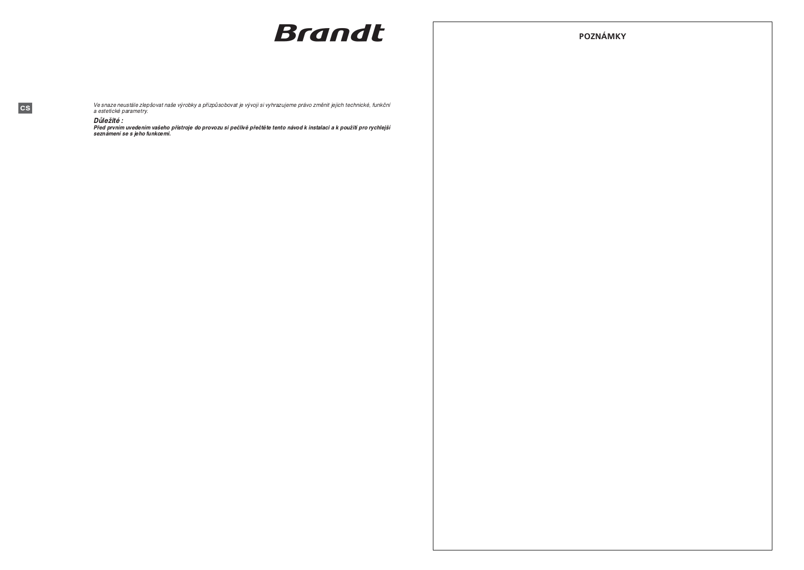 Brandt WT08735E User Manual