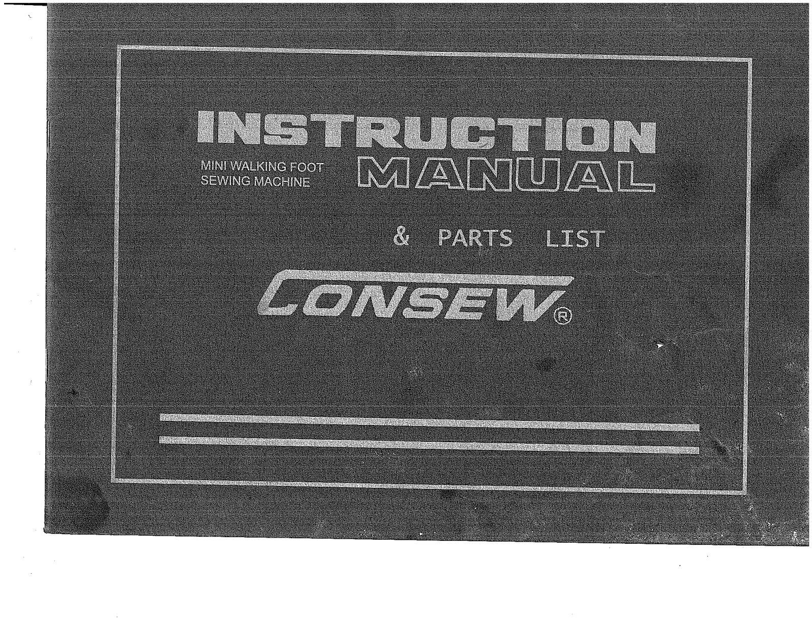 CONSEW CP206R Instruction Manual