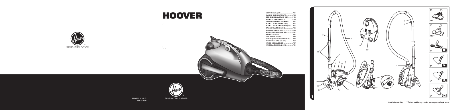 HOOVER FREESPACE EVO FV70 User Manual