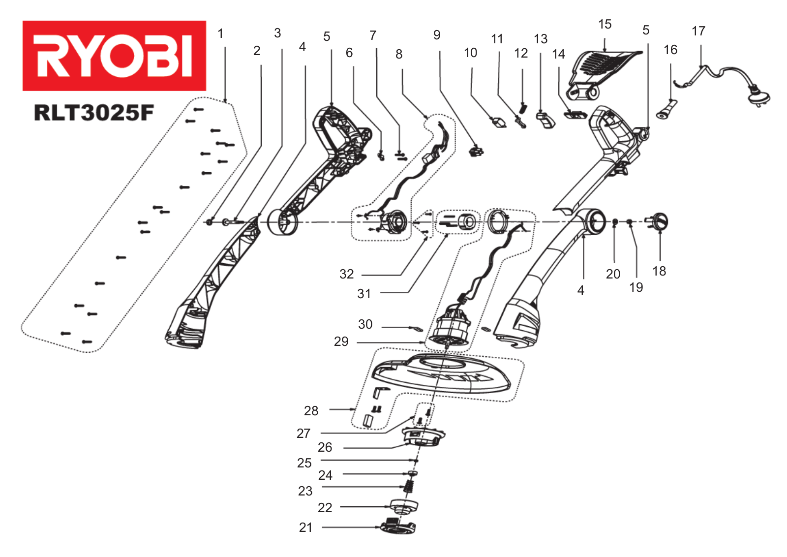 Ryobi RLT3025F User Manual