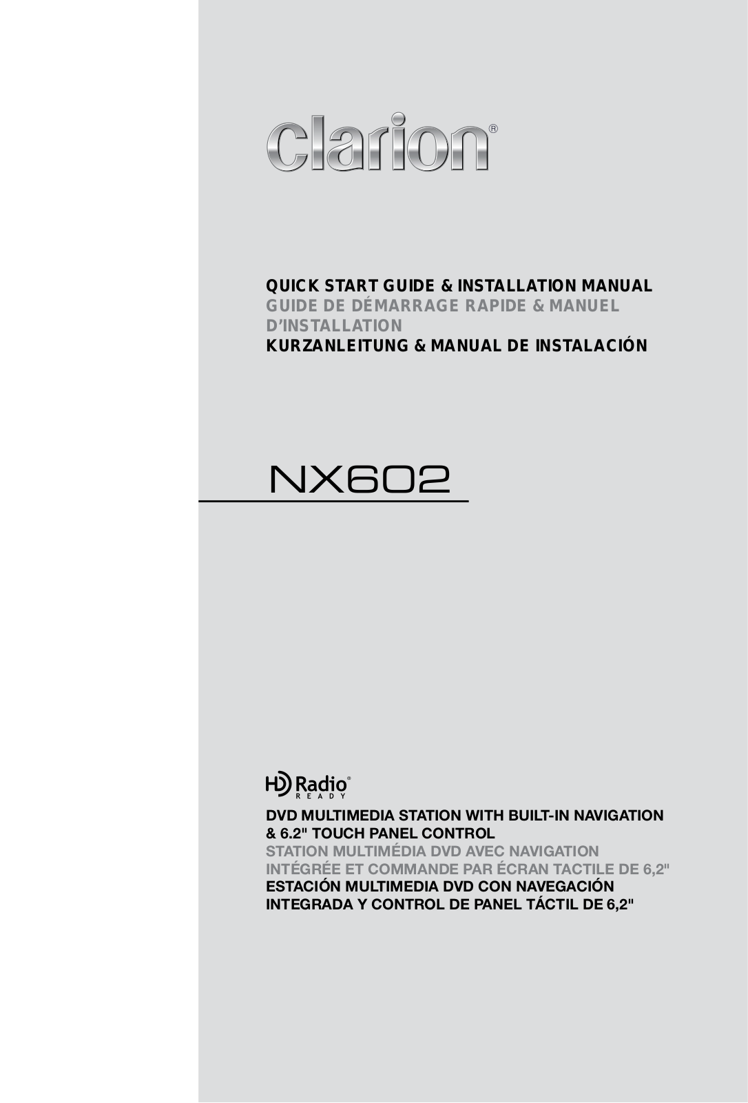 CLARION NX602 User Manual