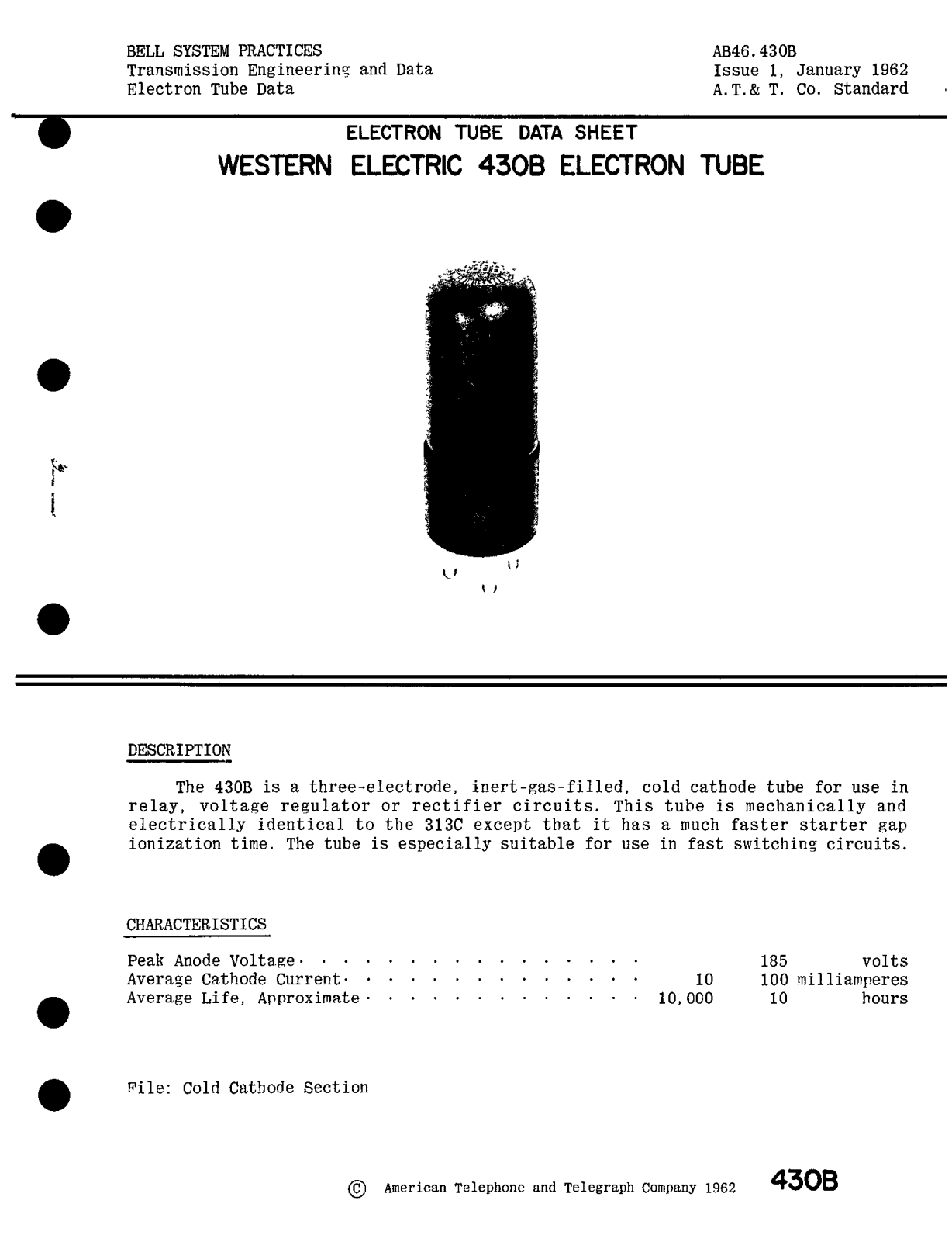 Western Electric 430-B Brochure