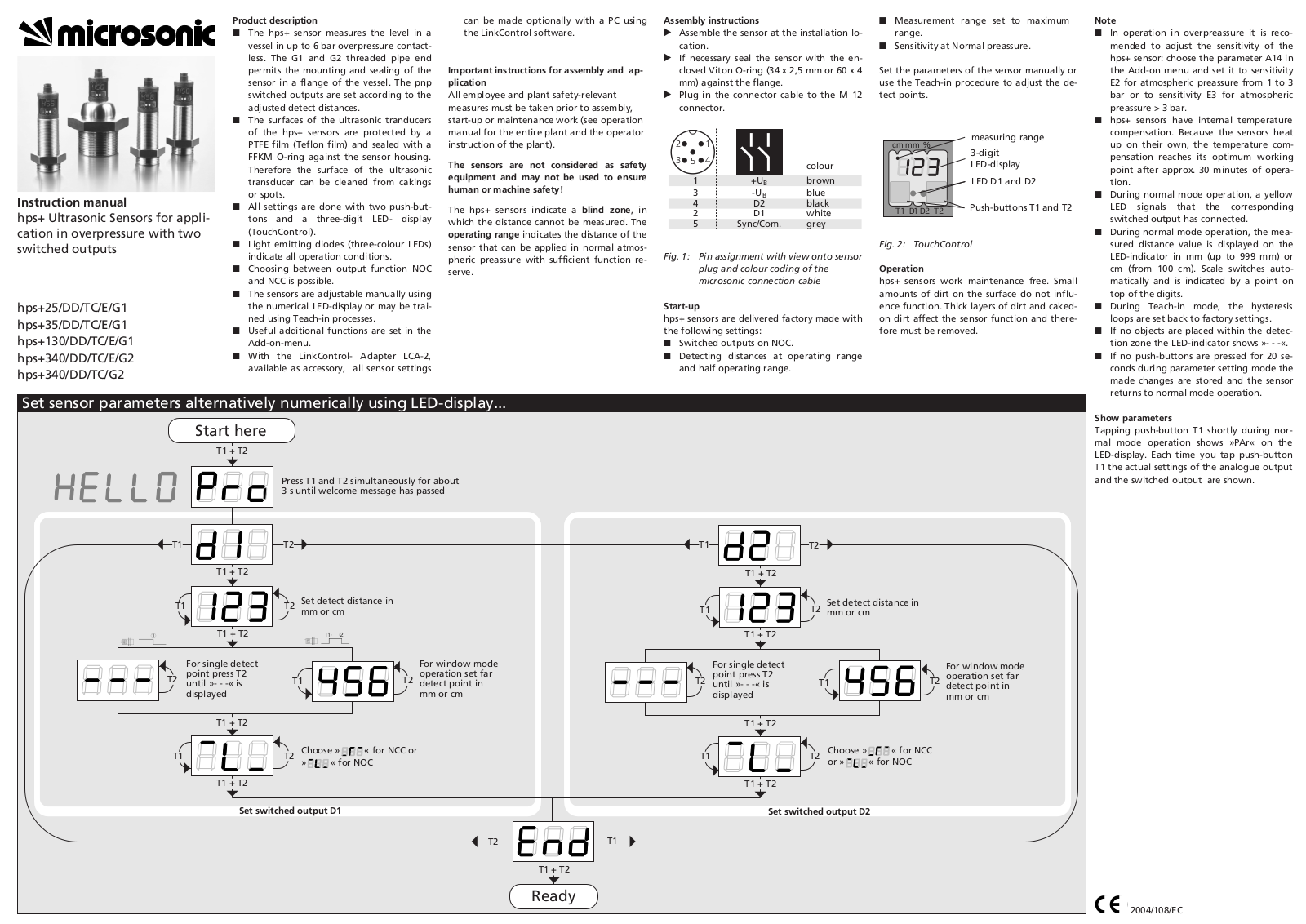 Microsonic hps+25-DD-TC-E-G1 User Manual