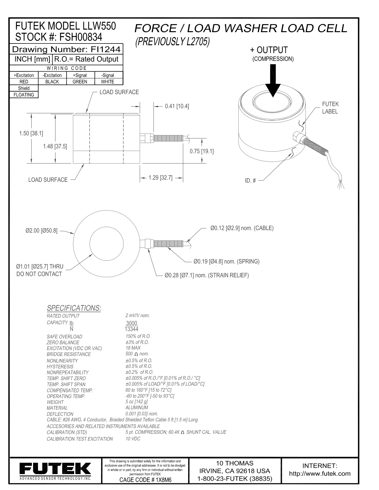 FUTEK LLW550 Service Manual