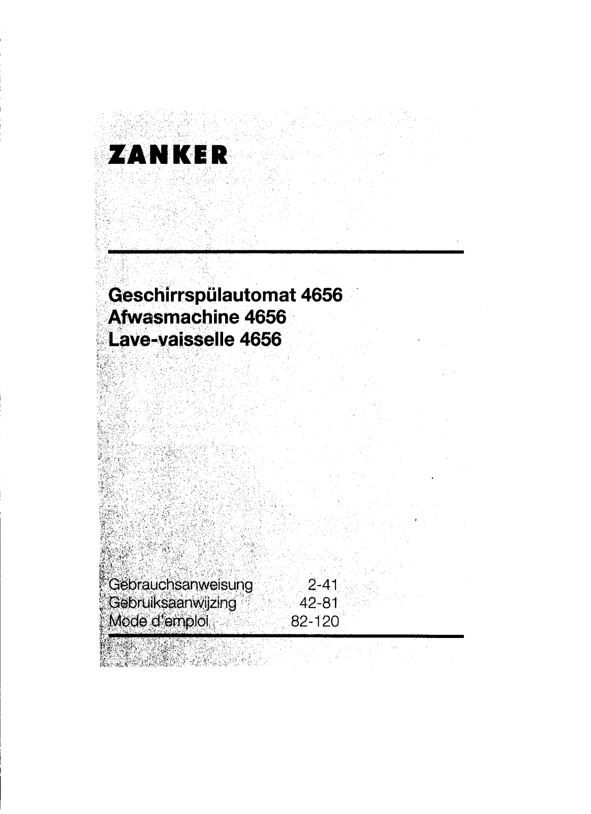 ZANKER GSA 4656 B, GSA 4656 D, GSA4656W User Manual