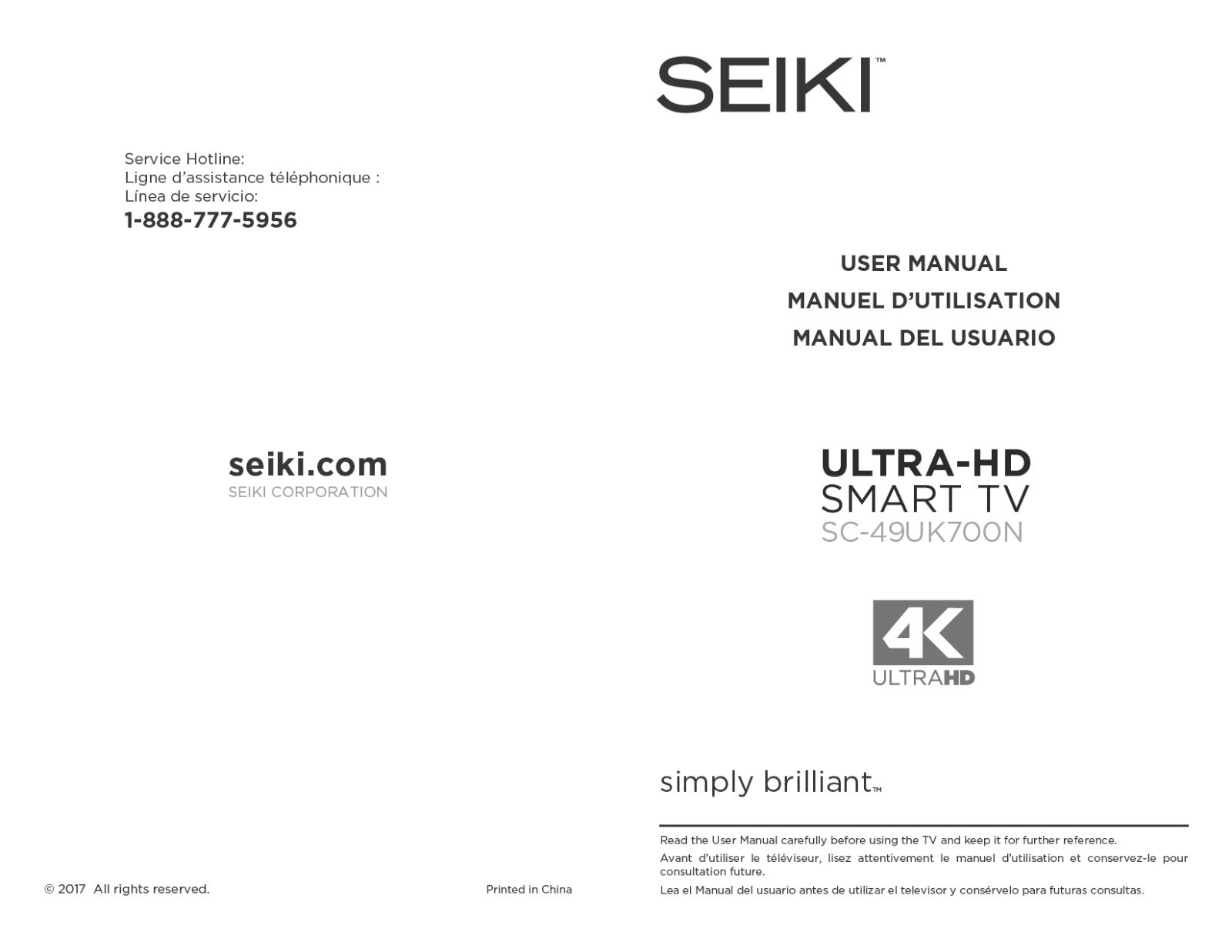 CHOICE FORTUNE SC 49UK700N User Manual