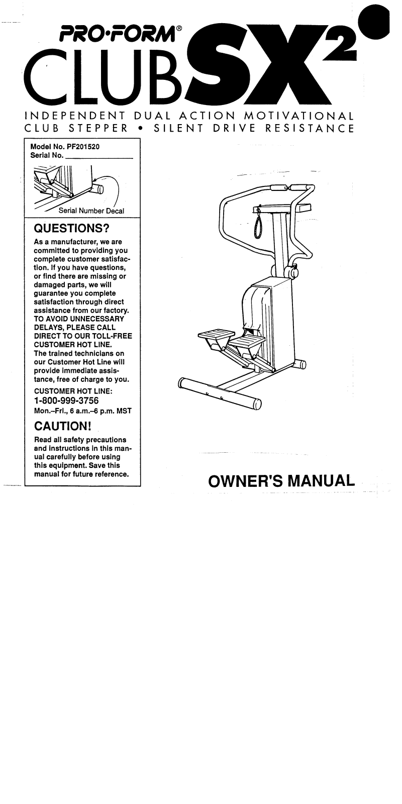 ProForm PF201520 User Manual