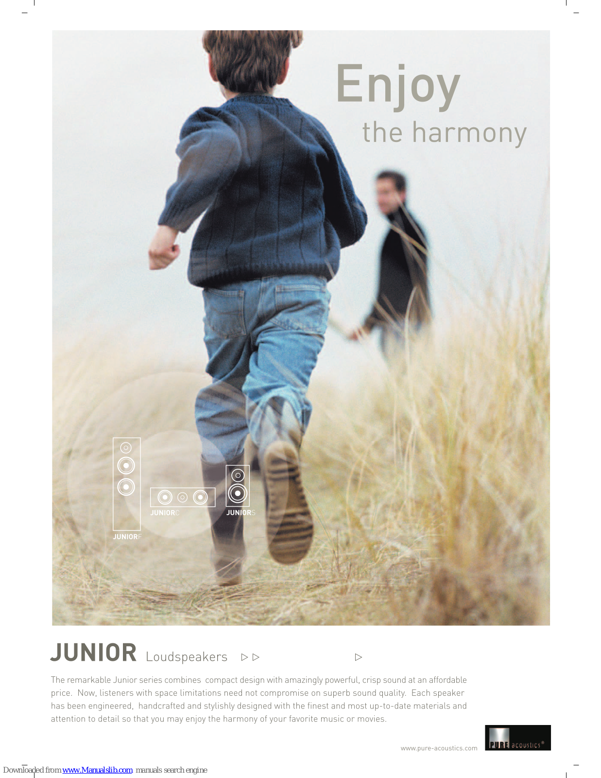 Pure Acoustics Junior C, Junior s, Junior f Brochure