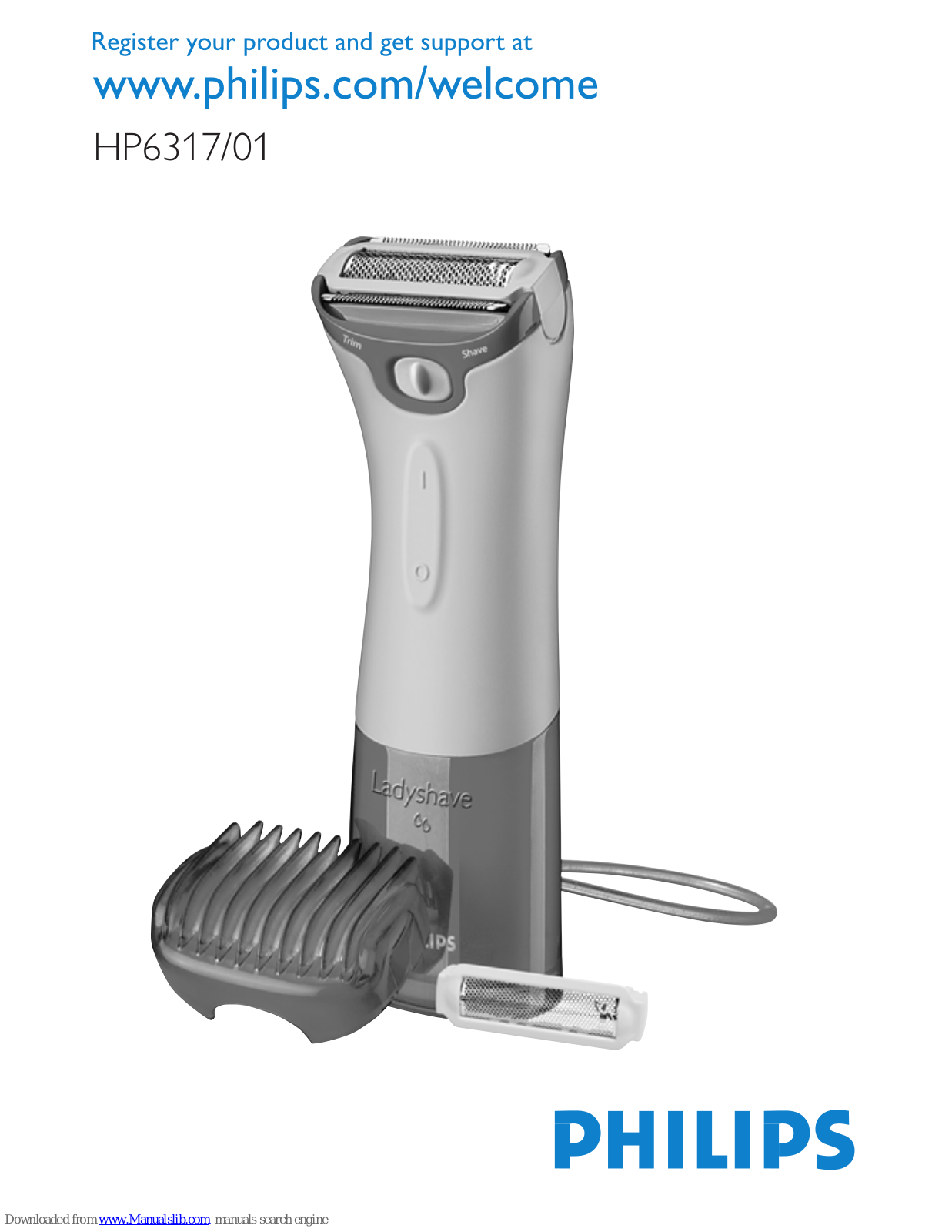 Philips HP6317/82, HP6317/02, HP6317/00, HP6317/52, ladyshave Body Contour HP6317/01 User Manual