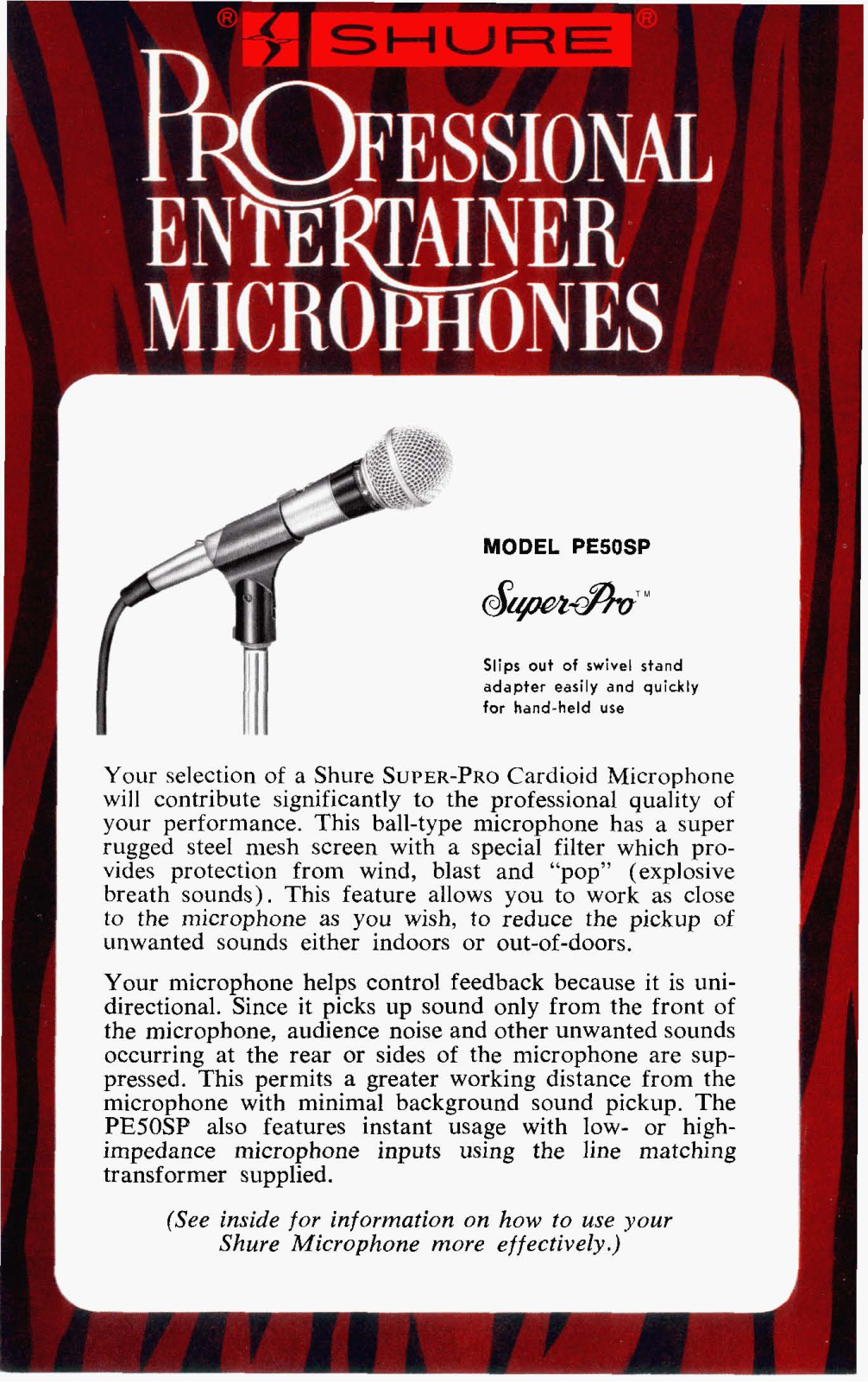 Shure PE50SP User Guide - ManualMachine.com