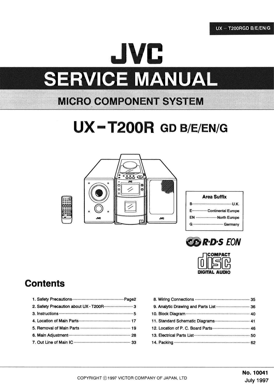 JVC UXT-200-R Service manual