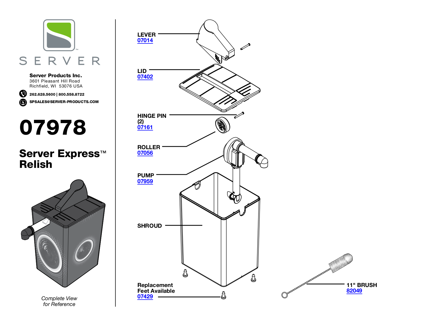 Server 07978 Parts Manual