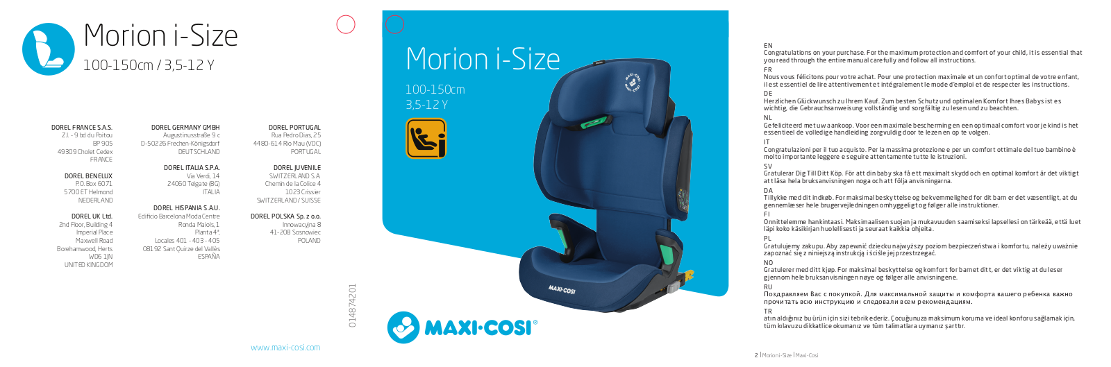 Maxi-Cosi Morion User Manual