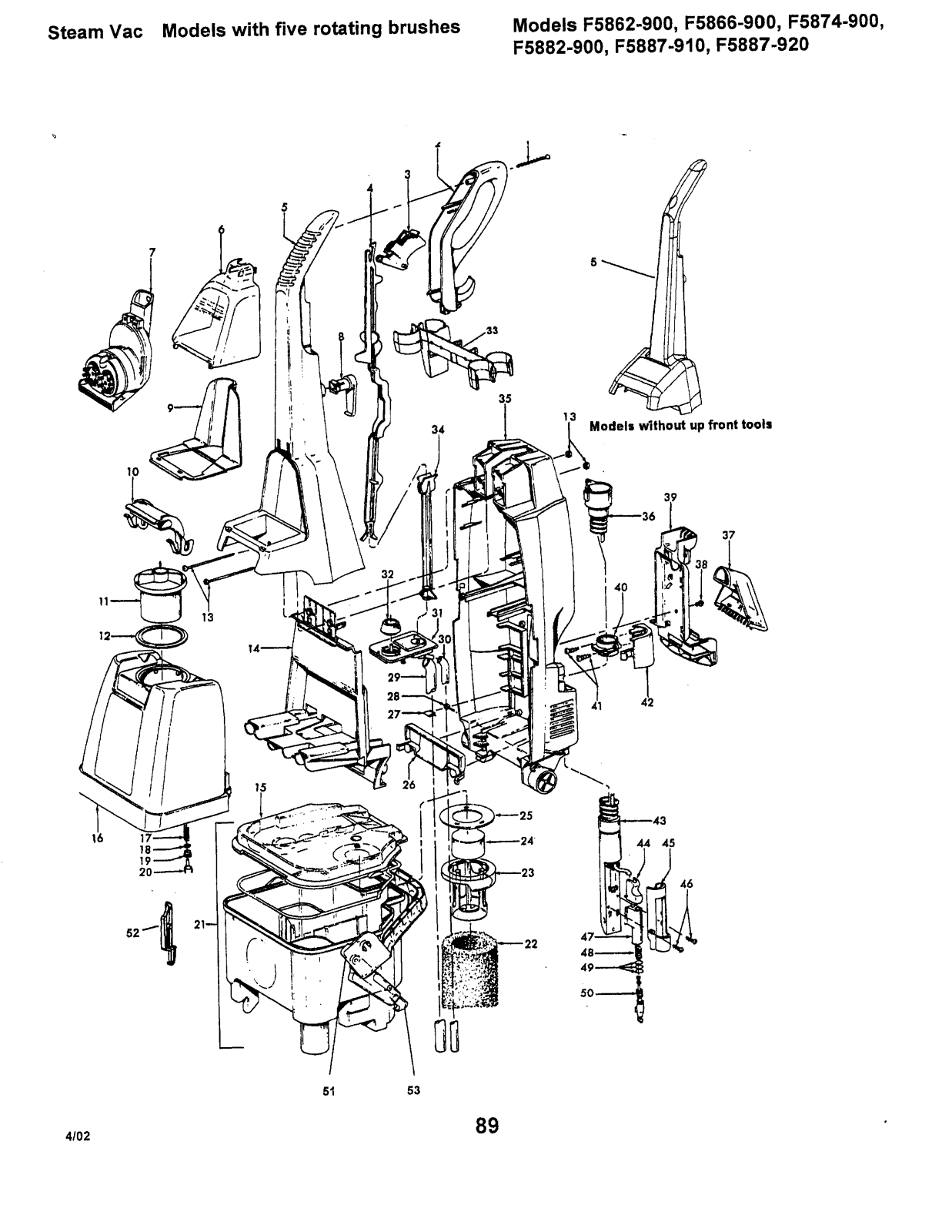 Hoover F5866-900, F5862-900, F5887-920, F5887-910, F5874-900 Owner's Manual
