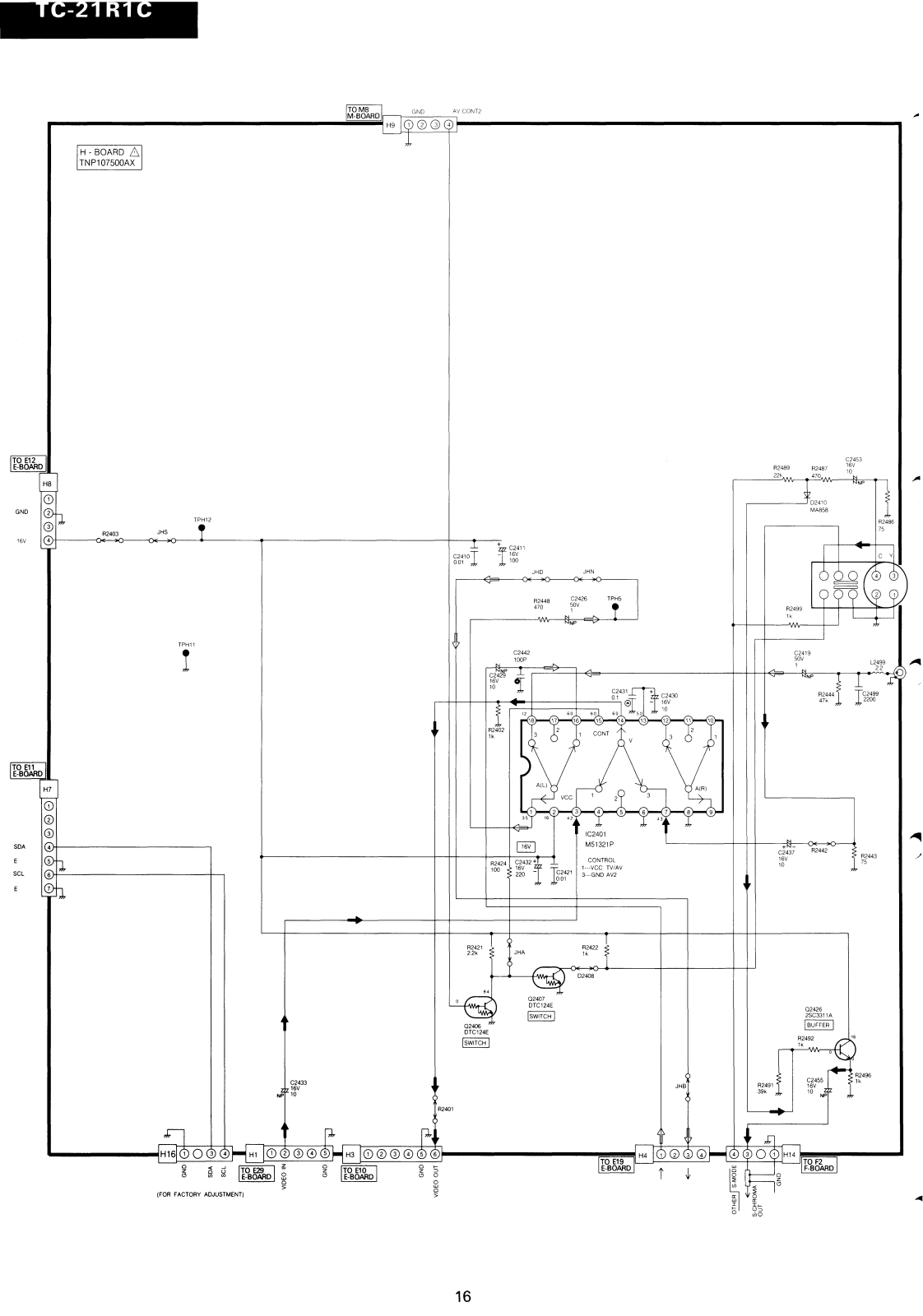 Panasonic TC-21R1C Schematic