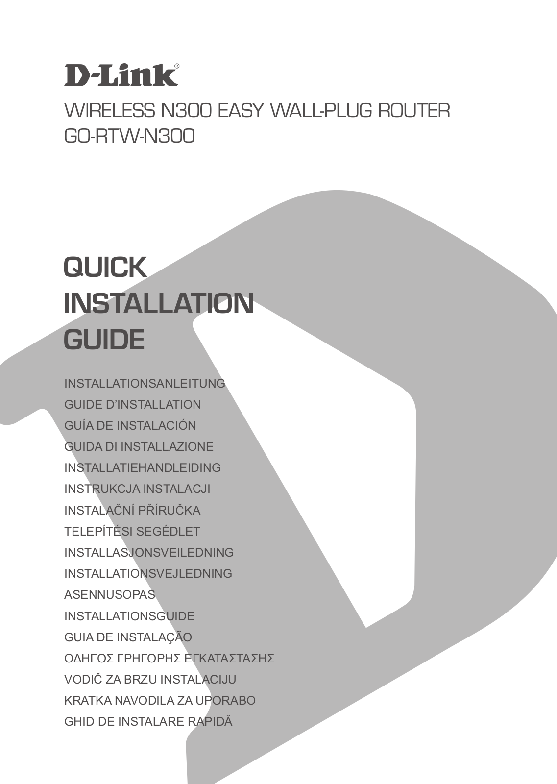 D-Link GO-RTW-N300 Quick Install Guide