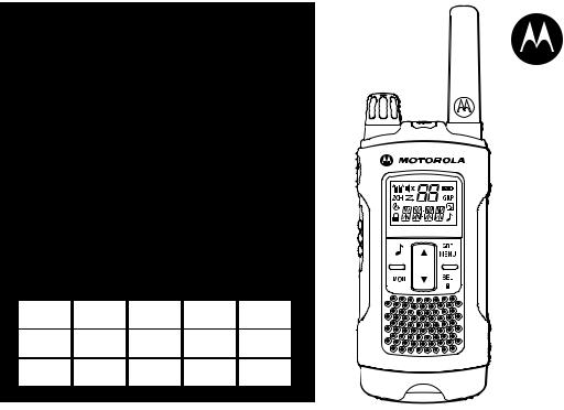 Motorola T80, T80 EXTREME, T81 HUNTER OWNER'S MANUAL