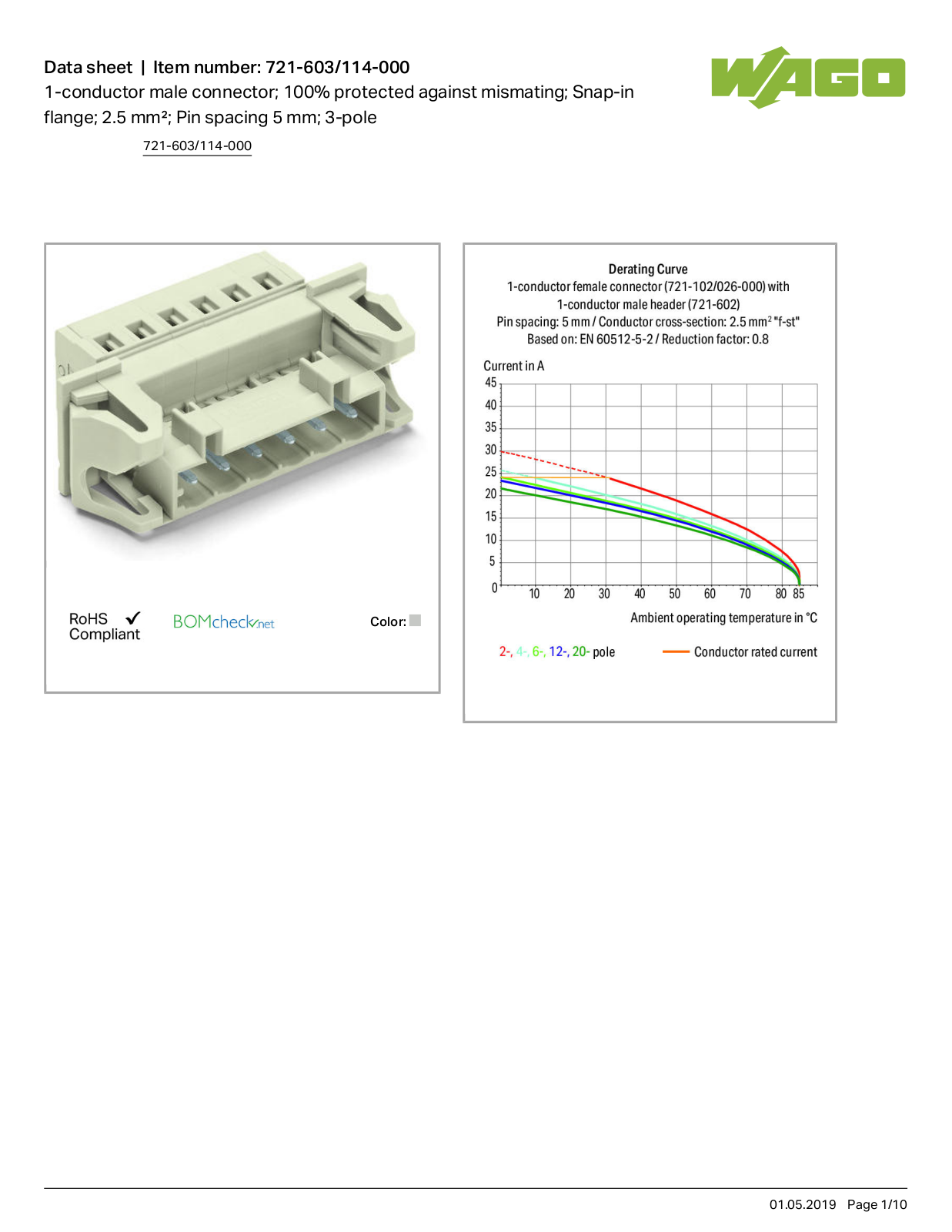 Wago 721-603/114-000 Data Sheet