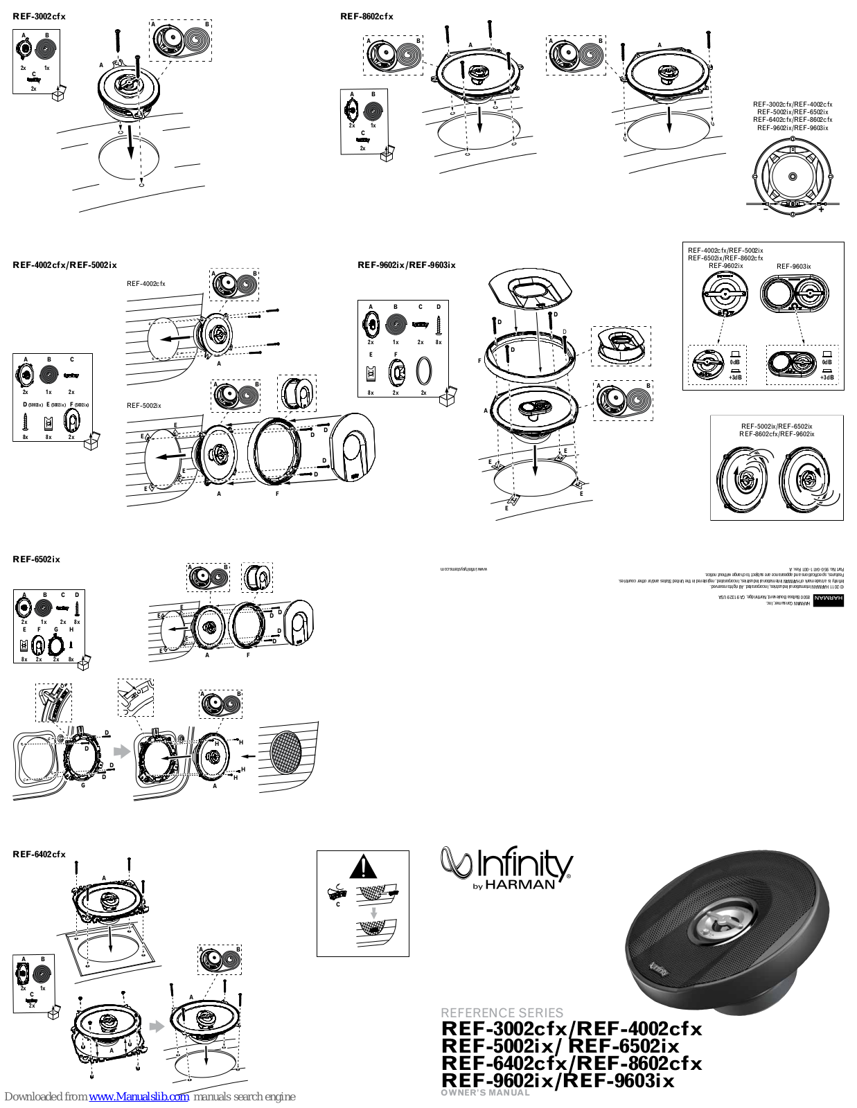 Harman REF-6502ix, REF-5002ix, REF-8602cfx, REF-9602ix, REF-9603ix Owner's Manual