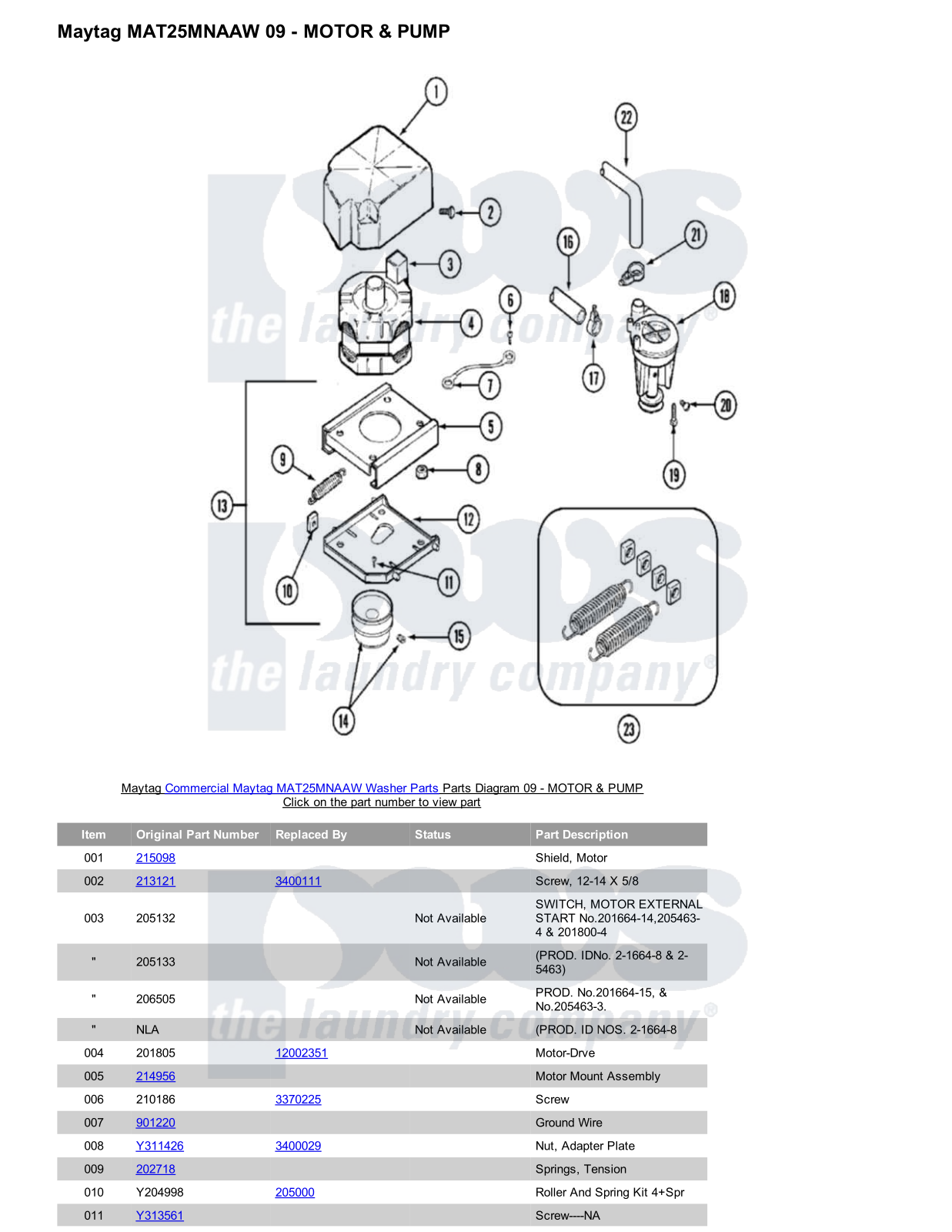 Maytag MAT25MNAAW Parts Diagram