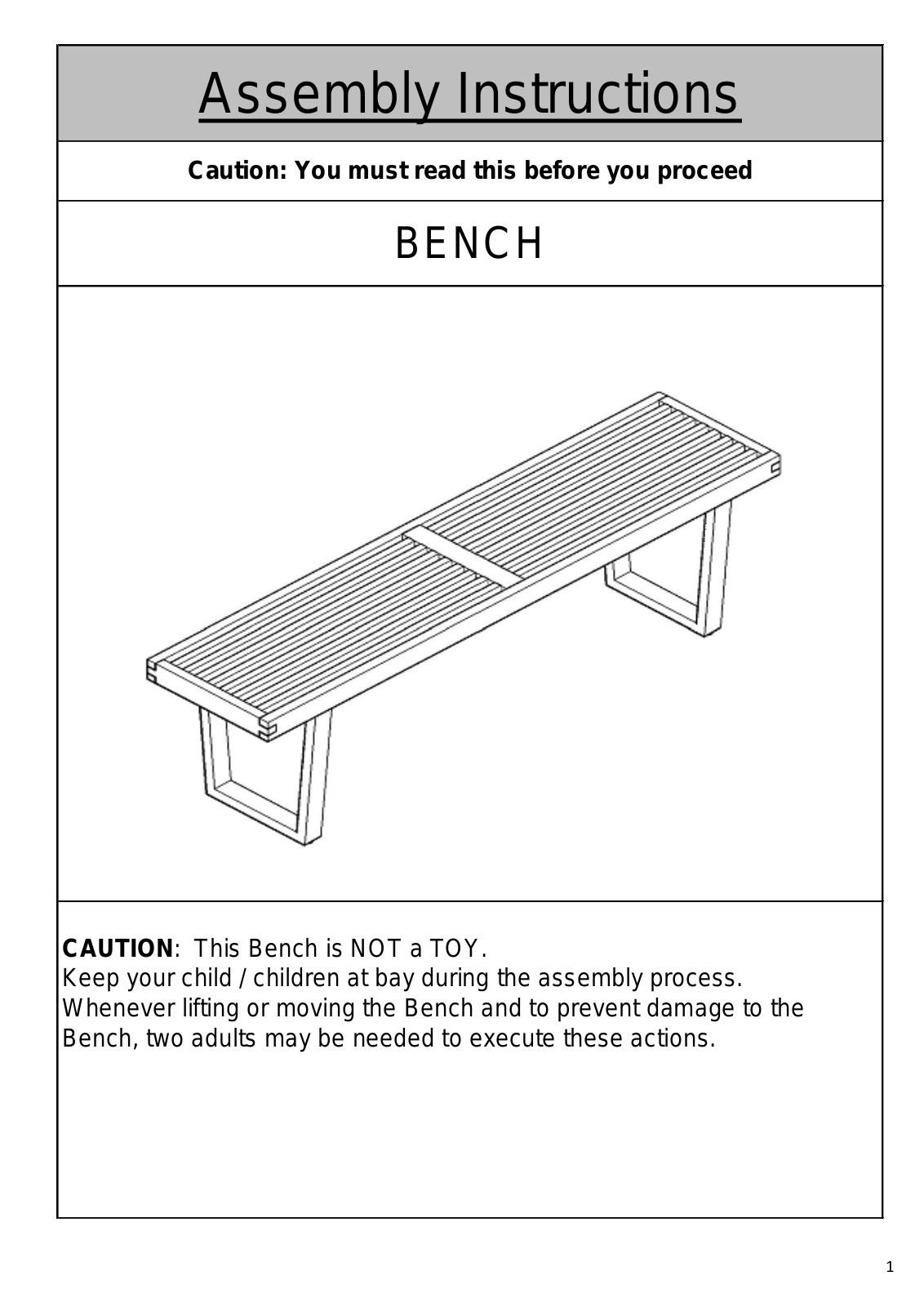 Union Rustic W005060550 Assembly Instructions - ManualMachine.com
