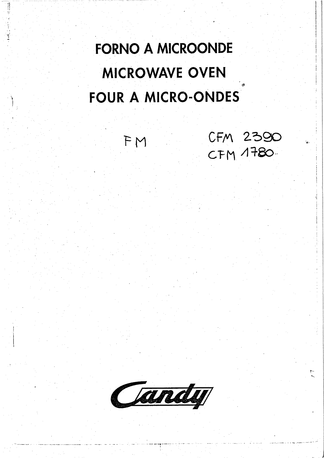 Candy FM CFM 1780 User Manual