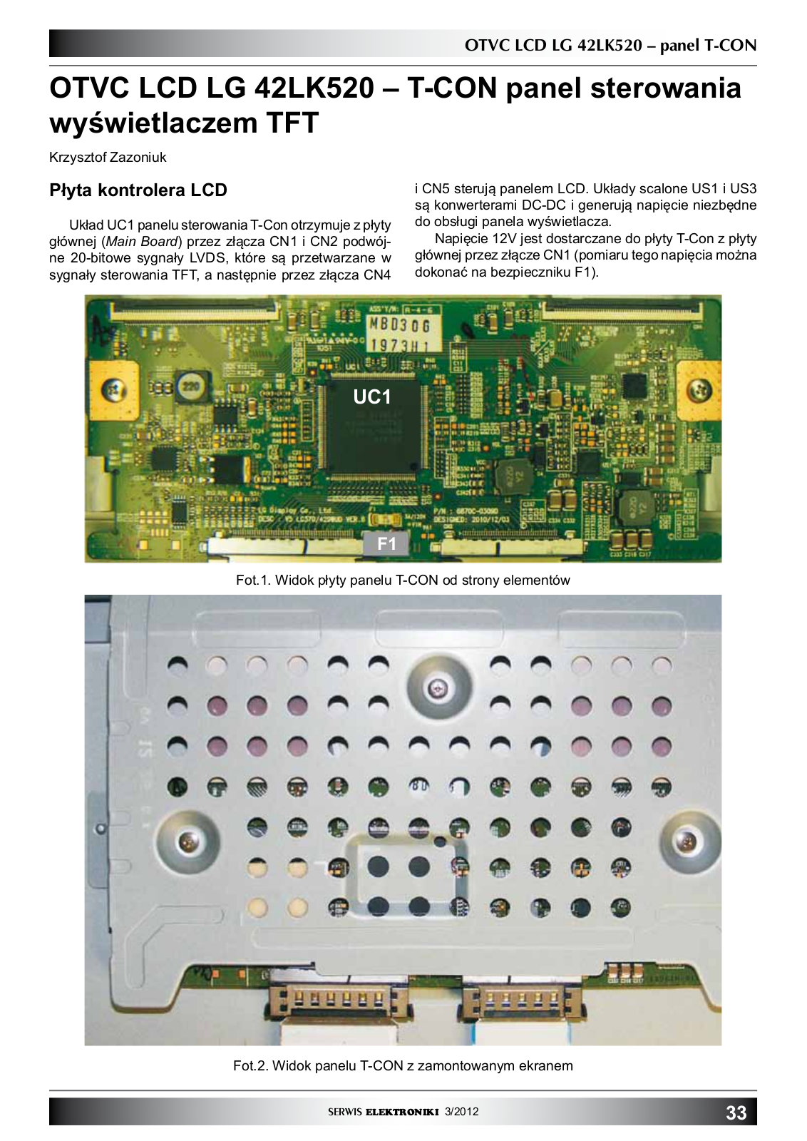 LG 42LK520 T-CON Schematic