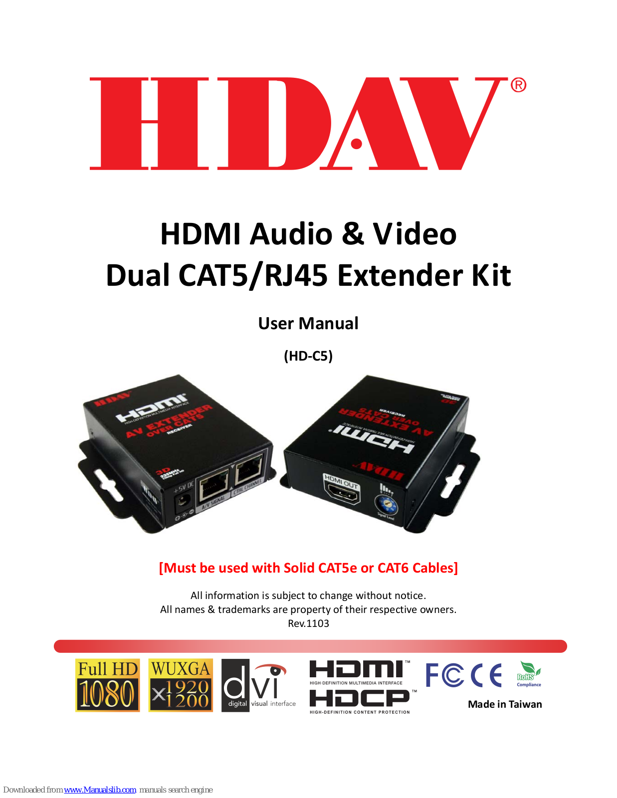 Hdav HD-C5 User Manual - ManualMachine.com