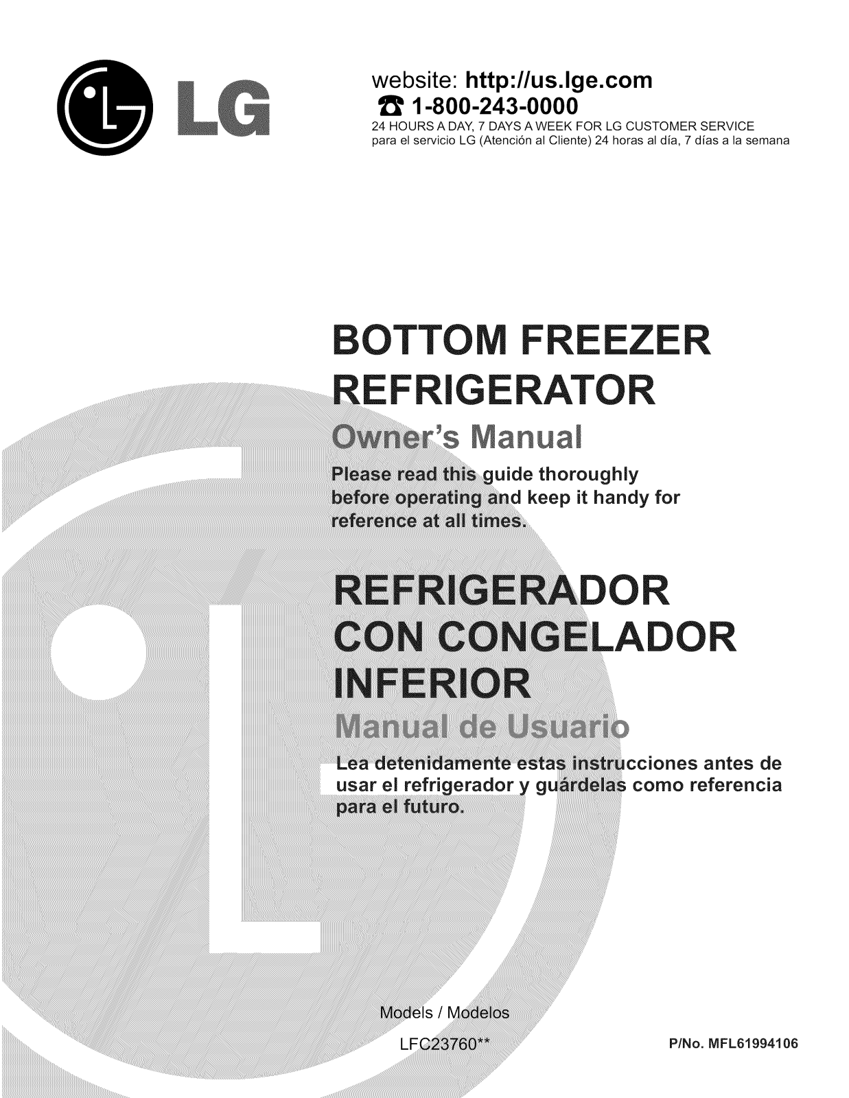 LG LFC23760ST/01, LFC23760SB/02, LFC23760SB/01 Owner’s Manual