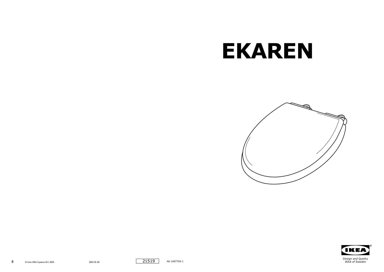 IKEA EKAREN User Manual