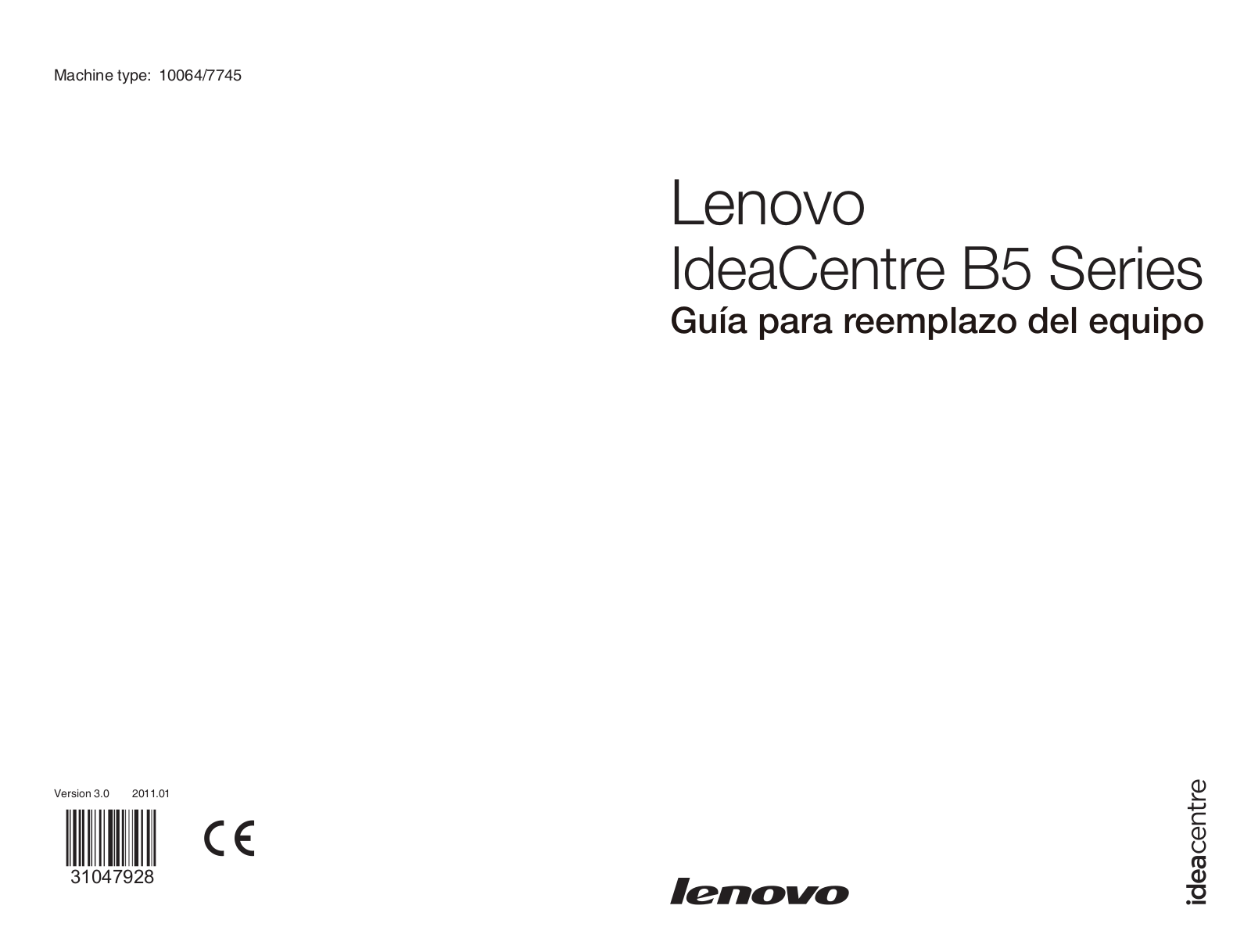 Lenovo IdeaCentre B5 Series User Guide