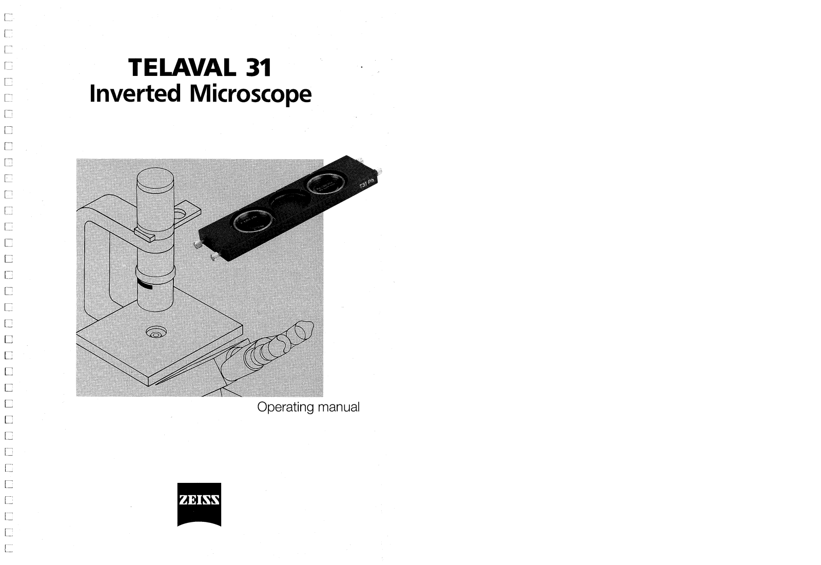 Zeiss TELAVAL 31 Operating Manual