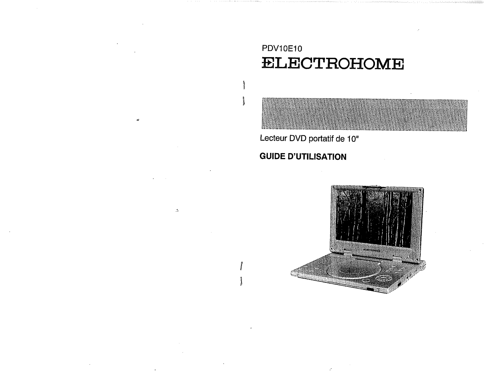 Electrohome PDV10E10 User Manual