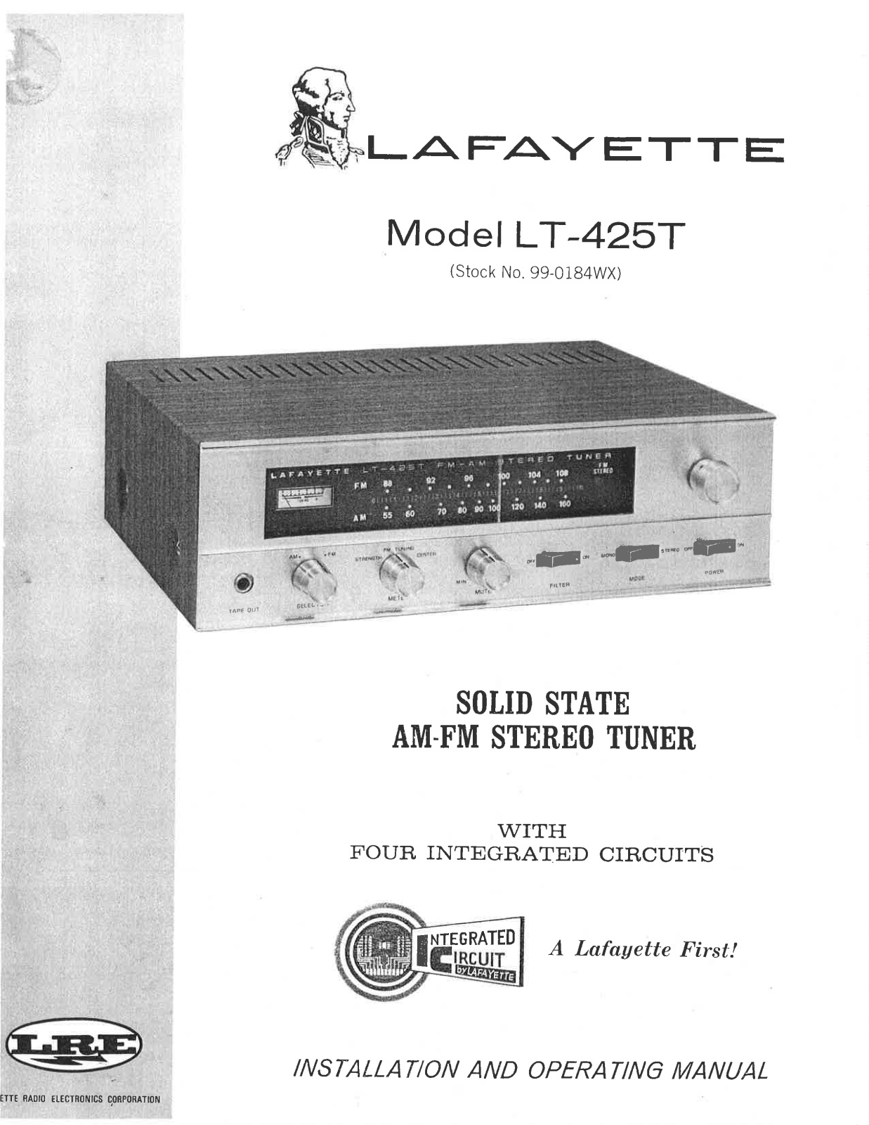 Lafayette LT-425T Owners Manual