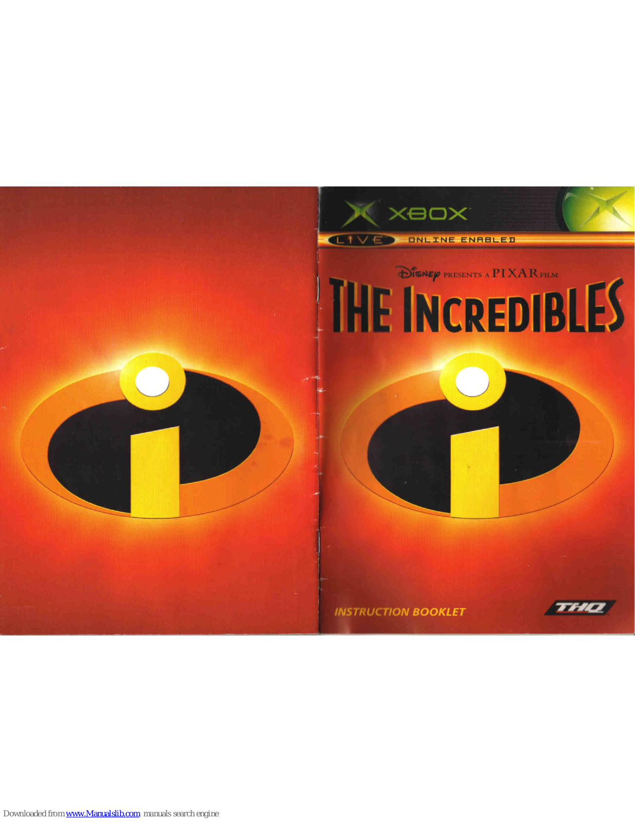 THQ THE INCREDIBLES User Manual