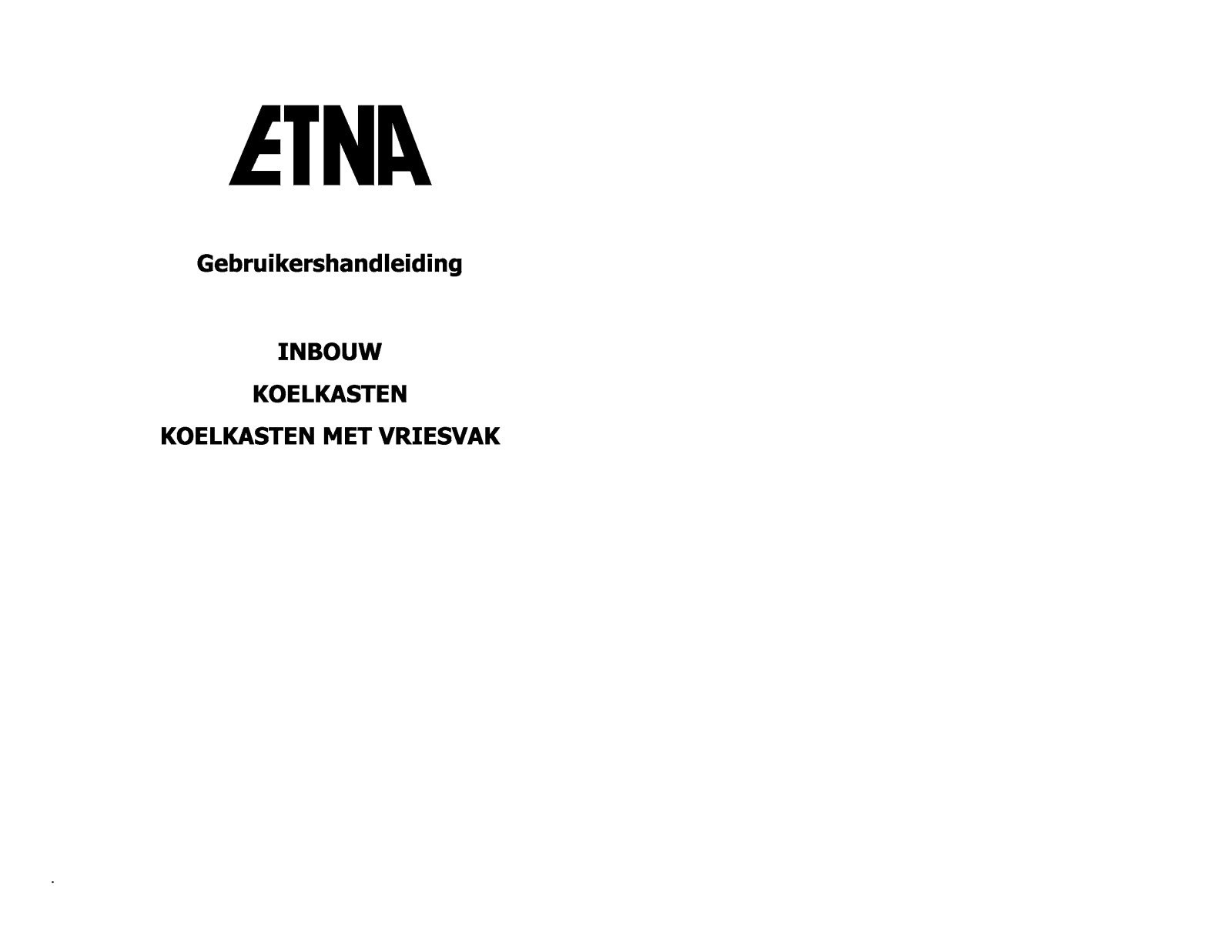 ETNA EEK146A User Manual