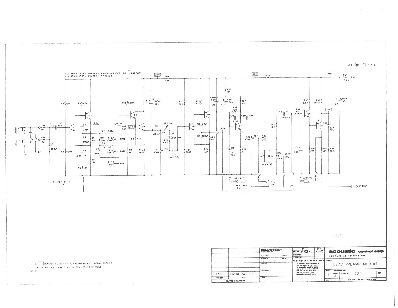 Acoustic Control 118 Schematic