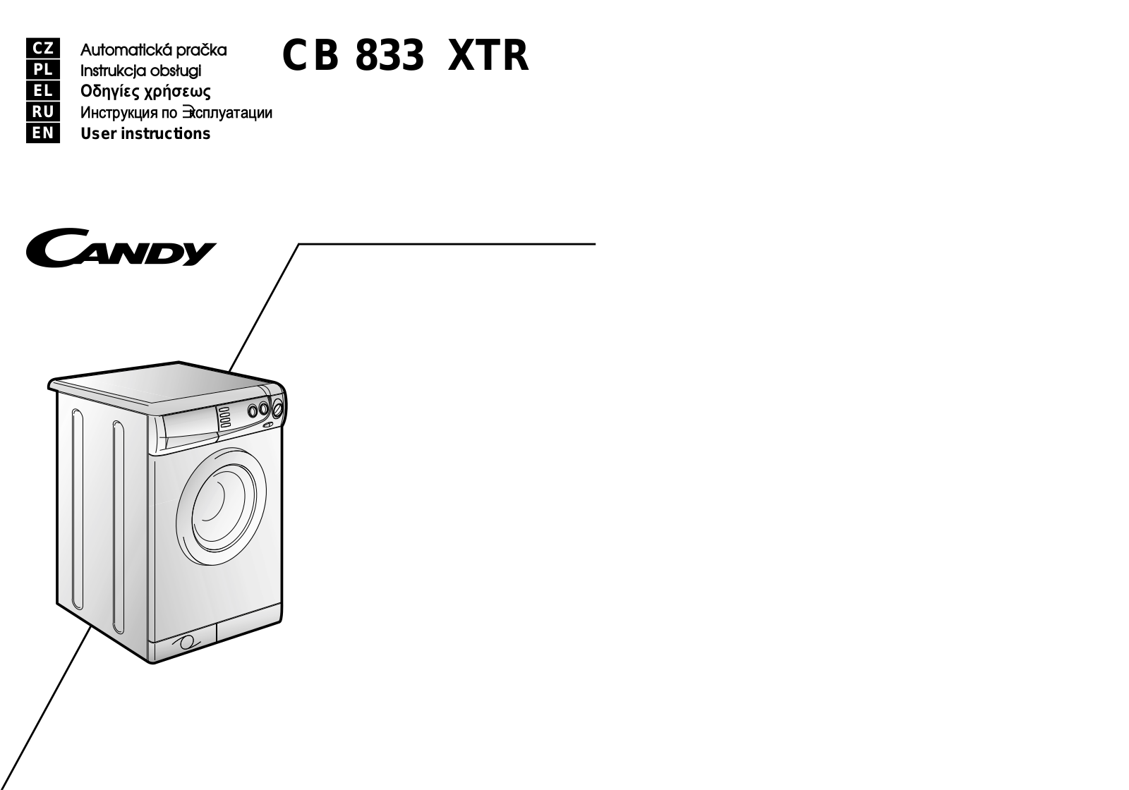 Candy CB 833 XTR User Manual