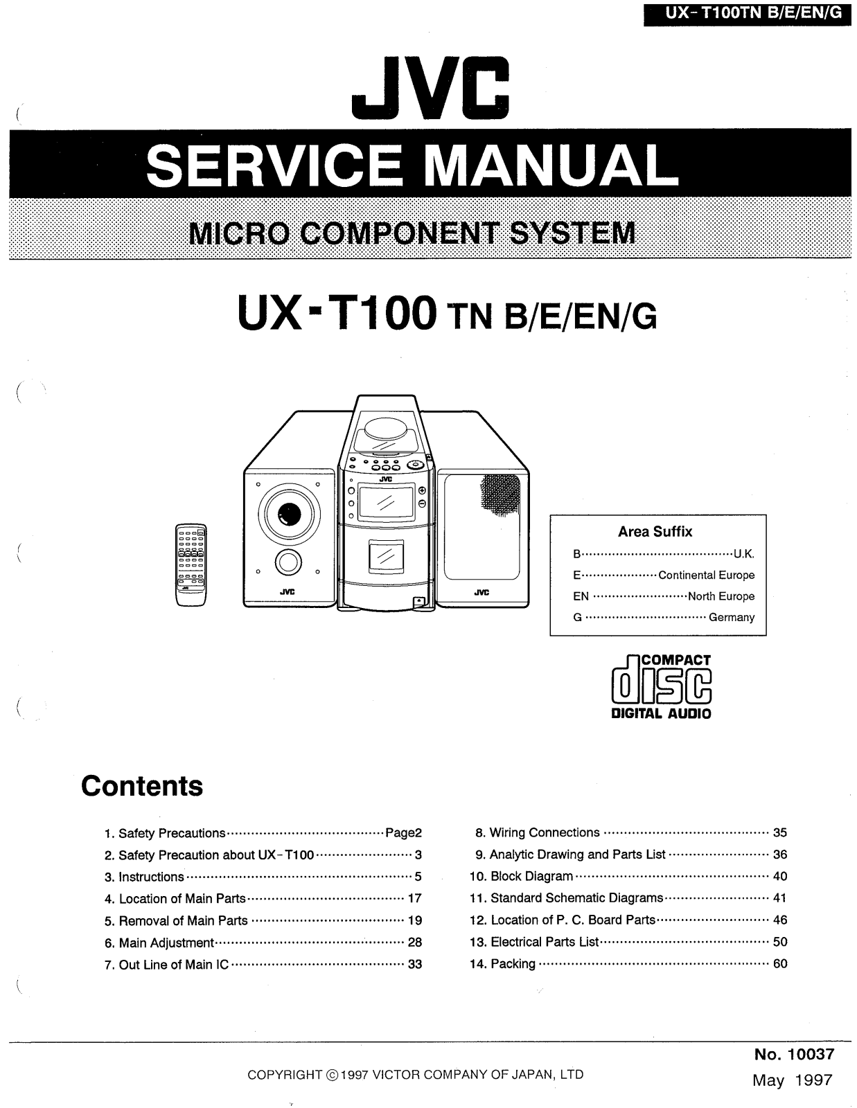 JVC UXT-100 Schematic