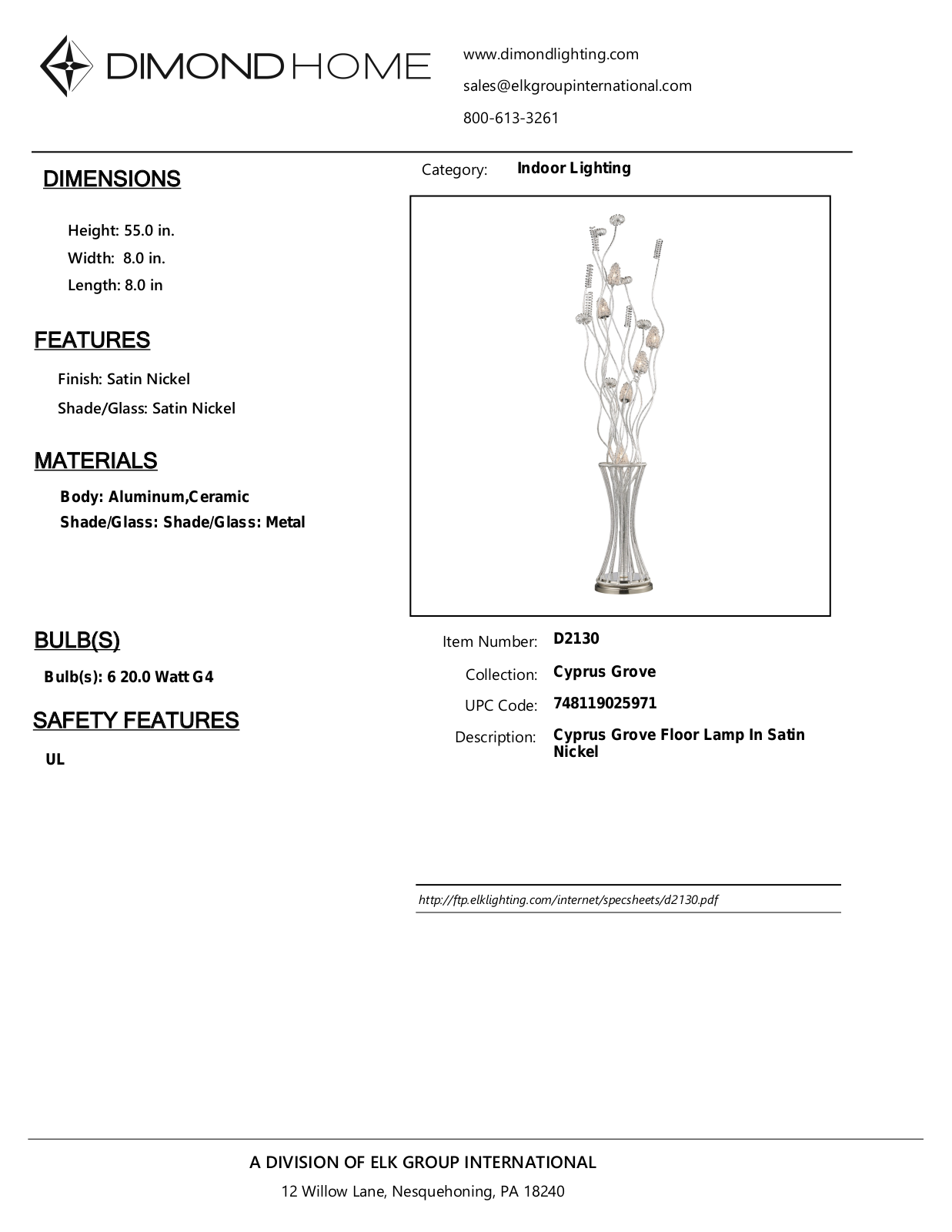 ELK Home D2130 User Manual